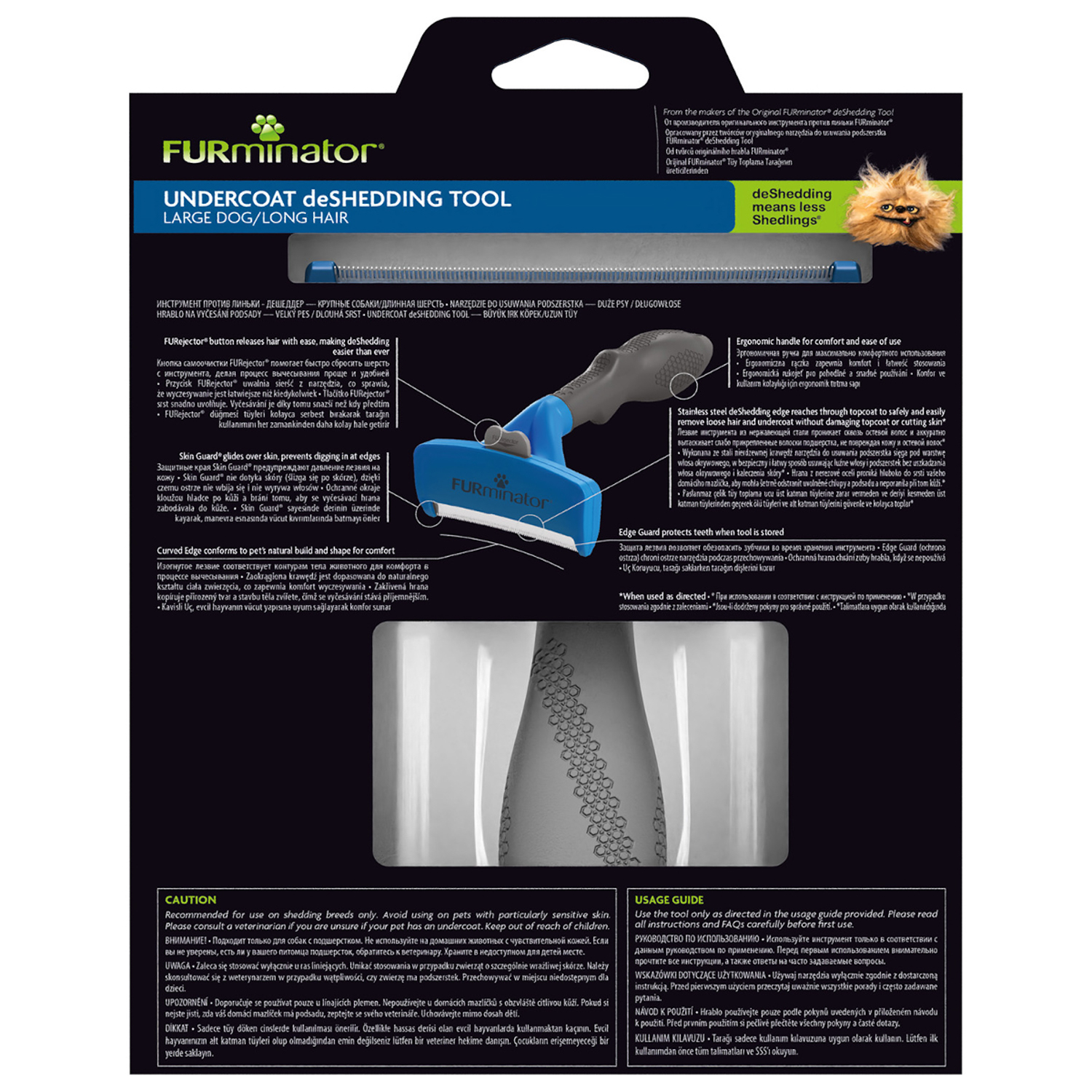 Фурминатор FURminator L для крупных собак с длинной шерстью