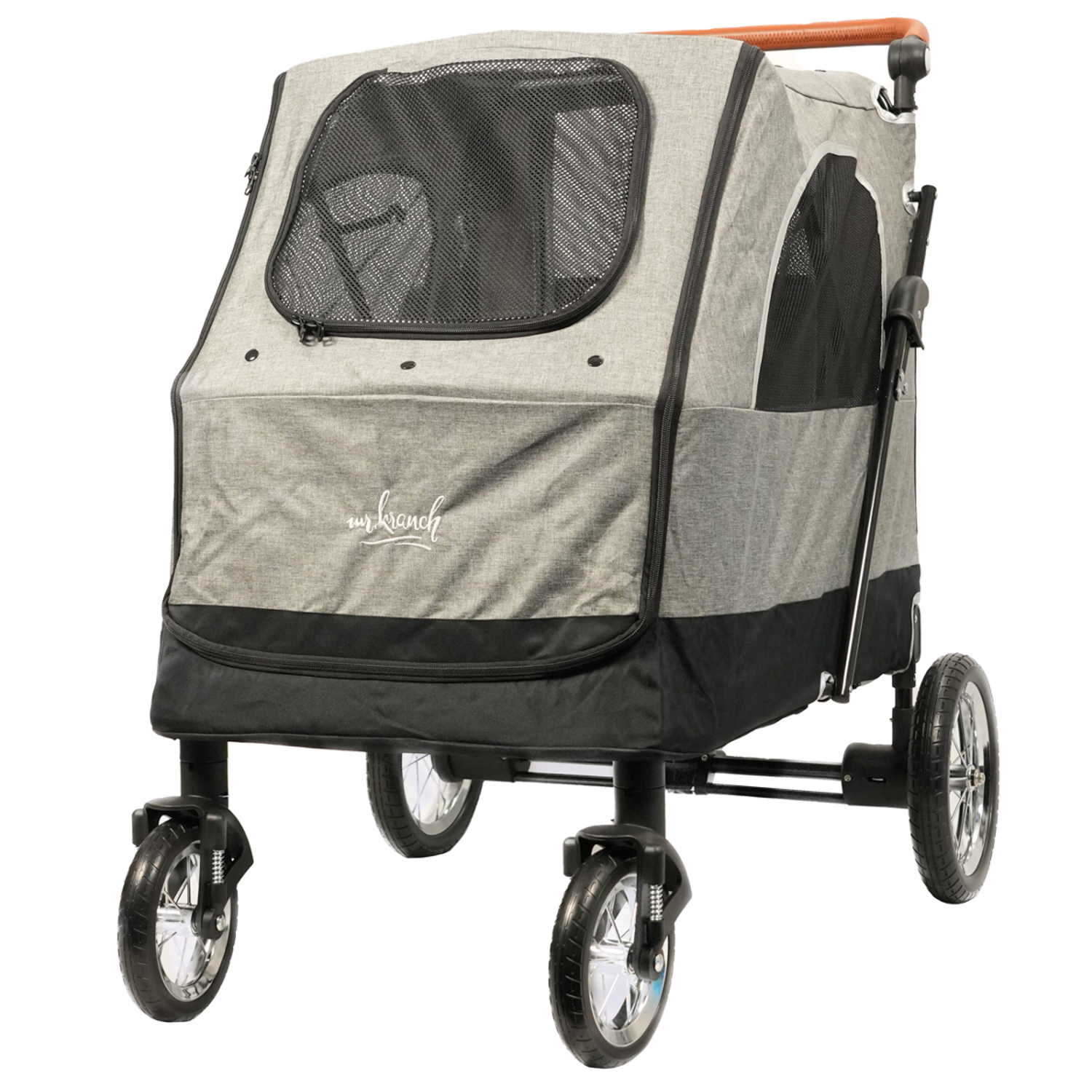 Коляска прогулочная Mr.Kranch для собак и кошек большая выставочная (макс. нагрузка 55 кг) серая