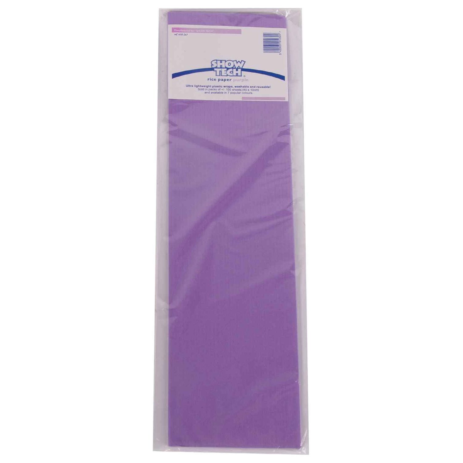 SHOW TECH рисовая бумага 40х10 см фиолетовая 100 шт