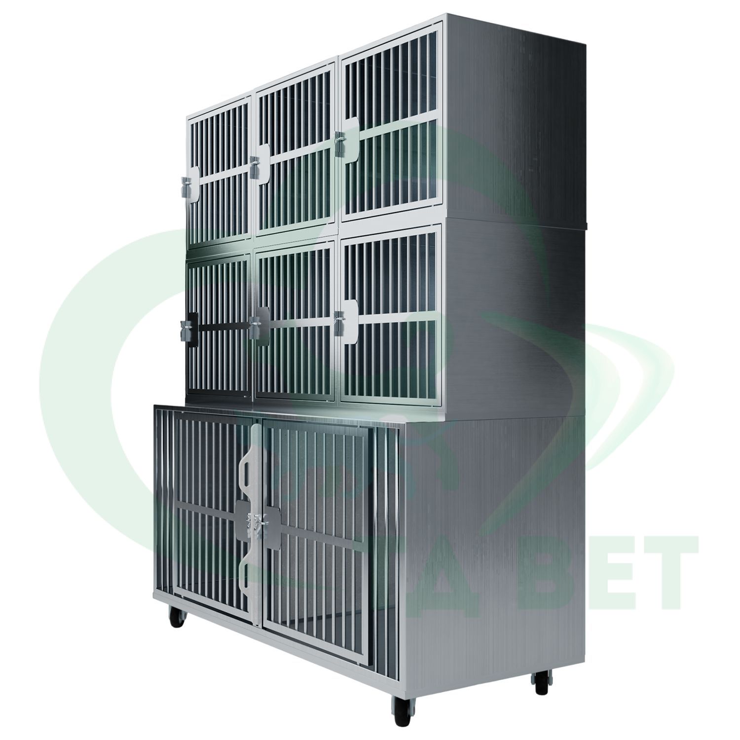 ТД ВЕТ Optima 8 Модуль на 8 клеток 1800х750(600)х2060(2160) мм с колесами