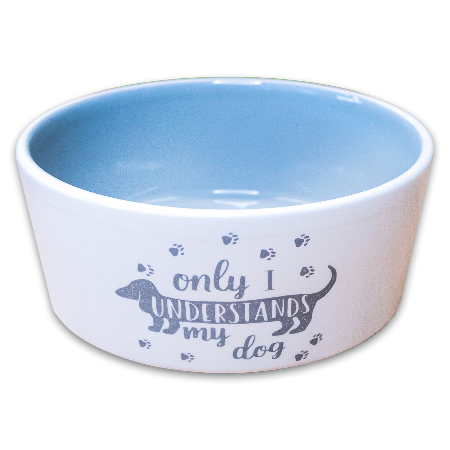 Миска Mr.Kranch для собак керамическая серая Лапки 300 мл