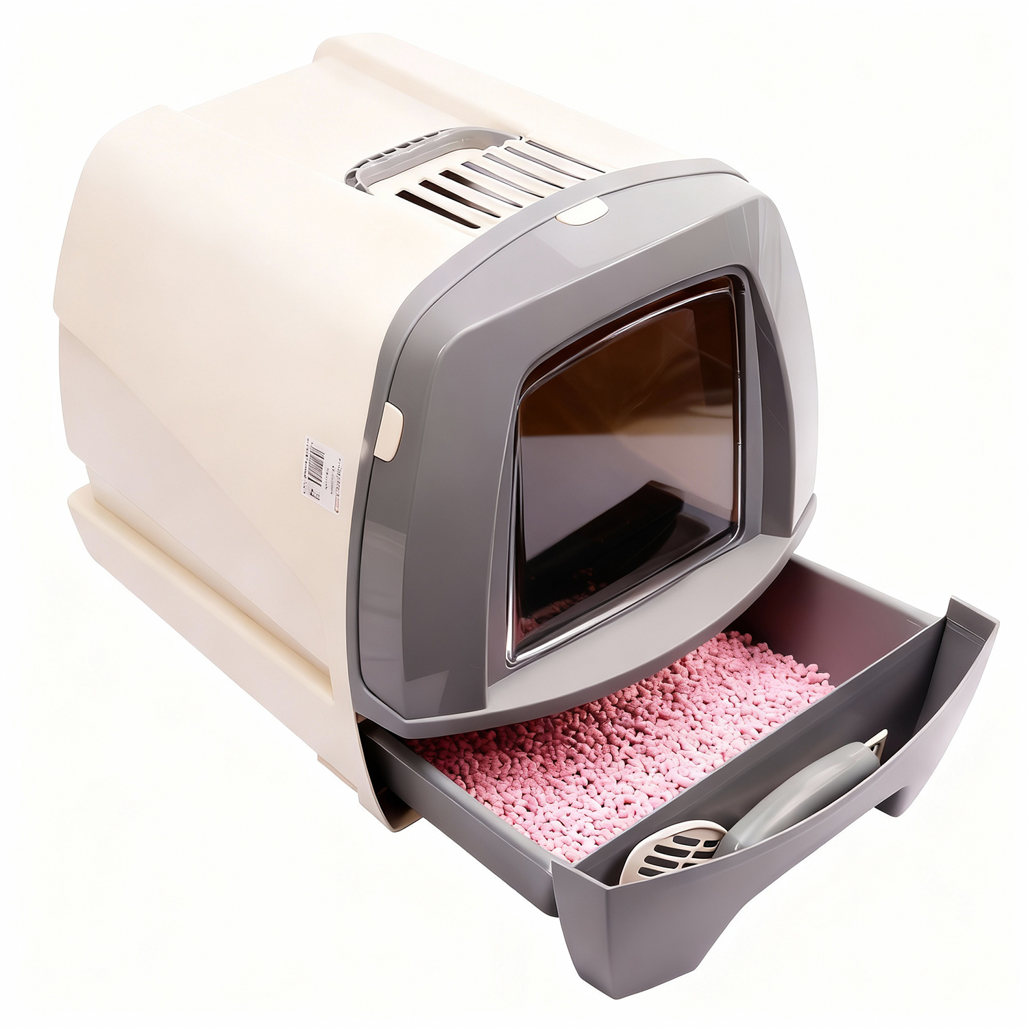 Био-туалет MPS 80'S для кошек с выдвижным лотком 50х40х42см, серый