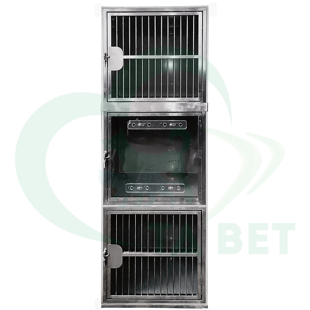 ТД ВЕТ Модуль клеток из полипропилена, 3х ярусный из 3 клеток (верхняя съемная) 1/1/1, 600x600x1800(1970)h