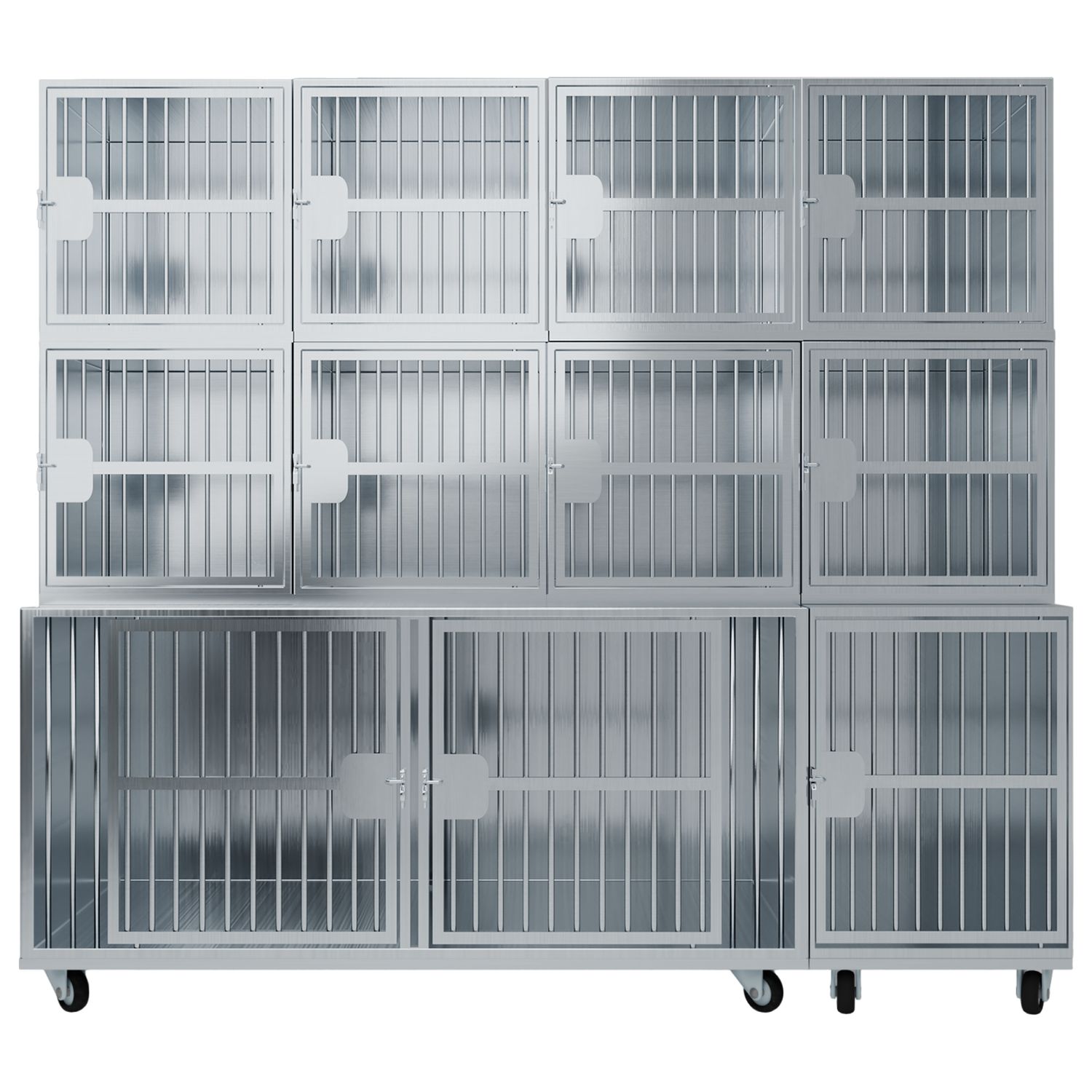 ТД ВЕТ Optima 11 Модуль на 11 клеток 2400х750(600)х2060(2160) мм с колесами