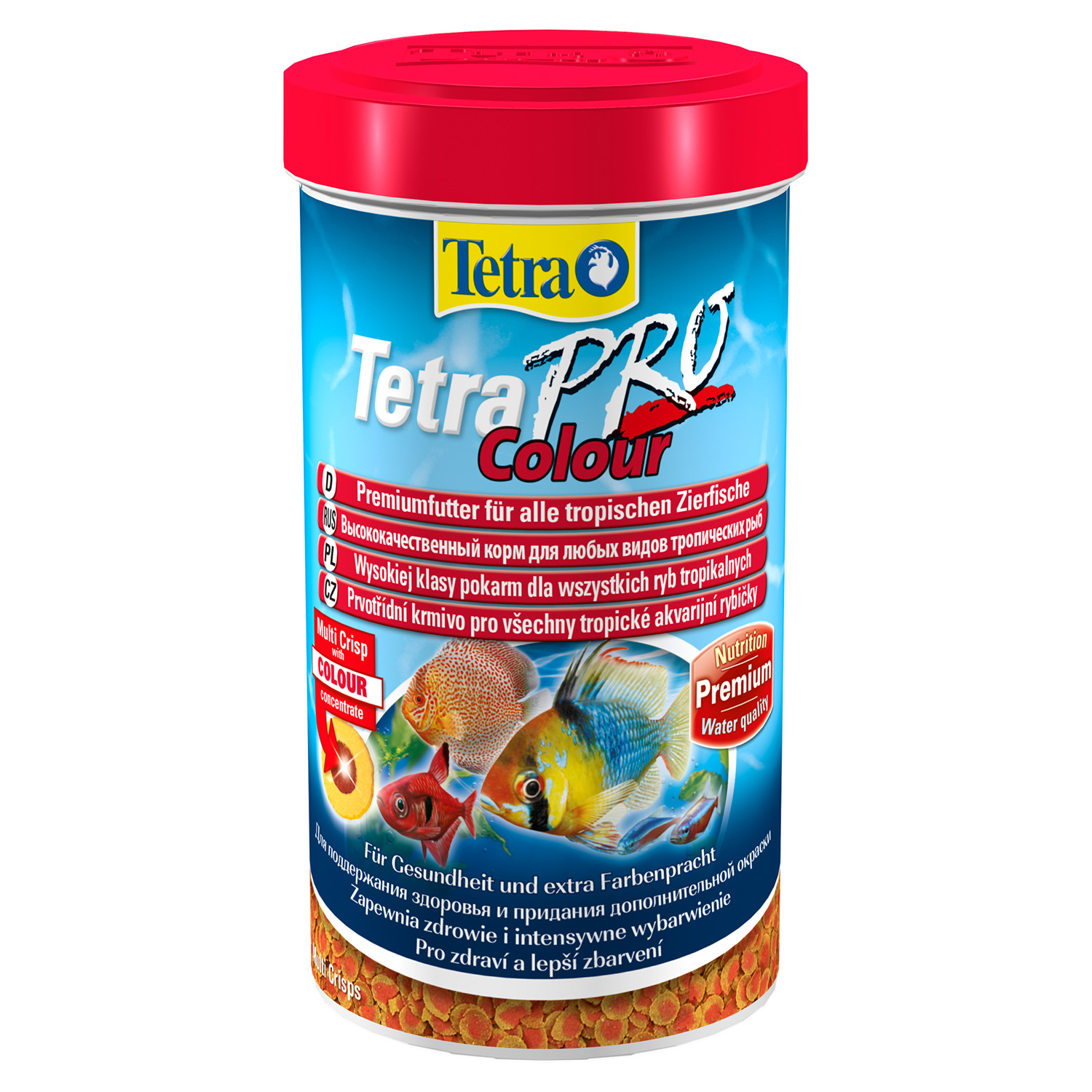 TetraPro Color Crisps корм-чипсы для улучшения окраса всех декоративных рыб 500 мл