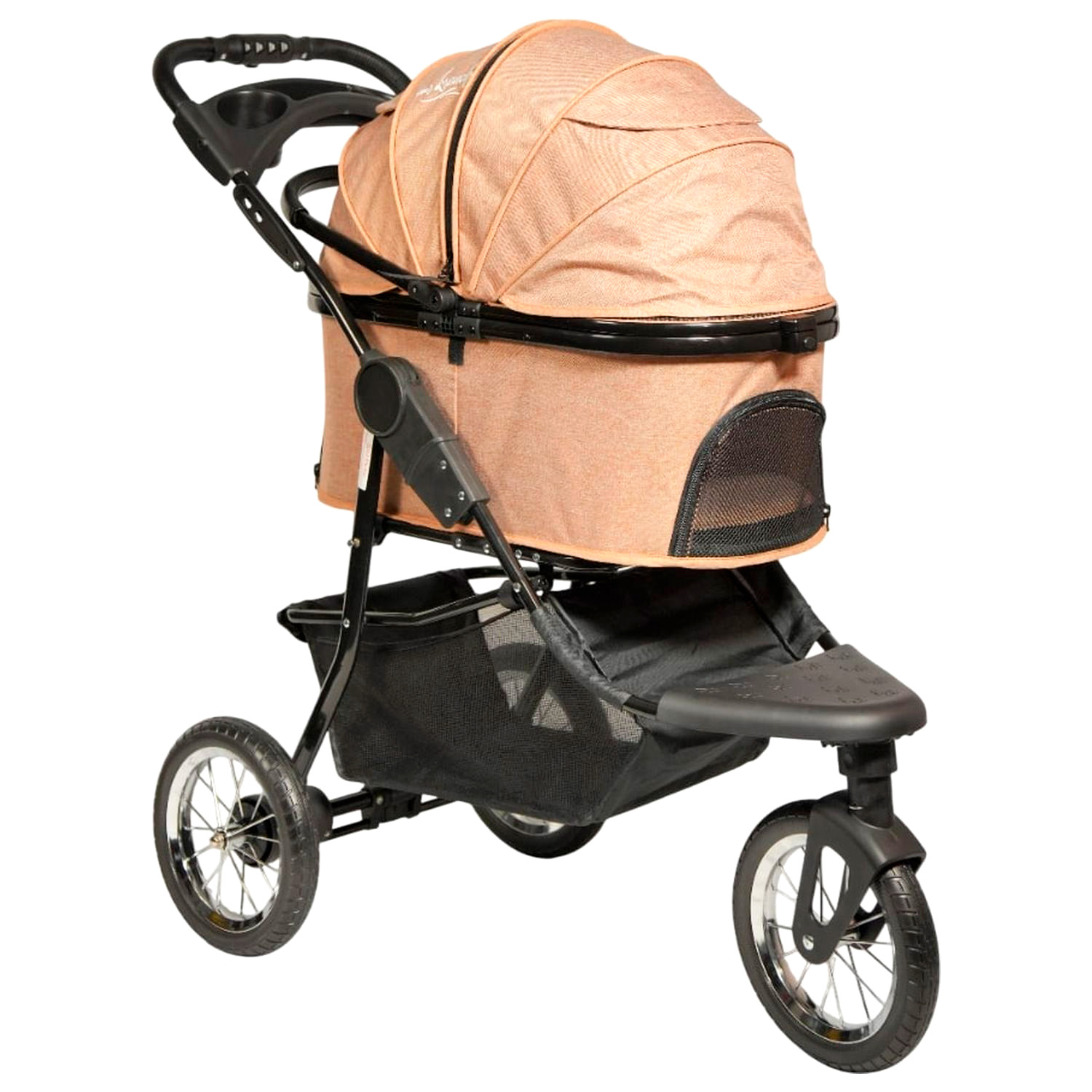 Коляска прогулочная Mr.Kranch повышенной проходимости для собак и кошек (макс. нагрузка 15 кг) бежевая