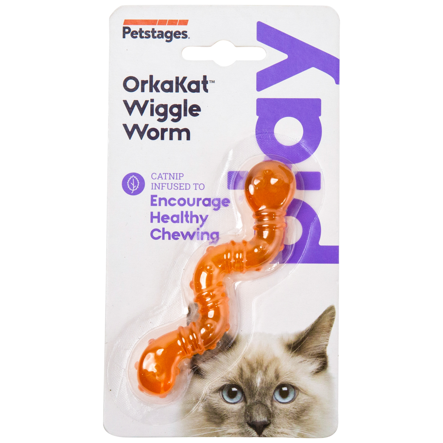 Petstages игрушка для кошек Energize "ОPKA червяк" 11 см