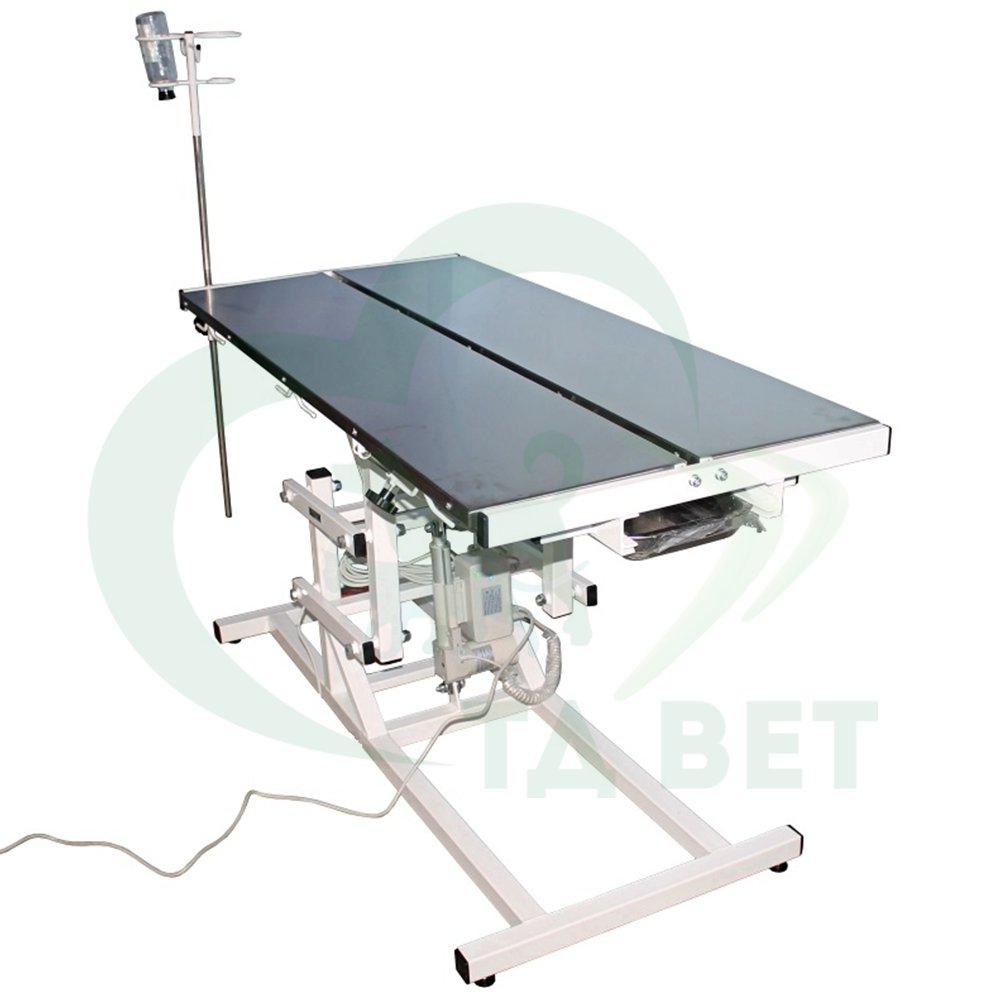 ТД ВЕТ Стол ветеринарный СВУ-9 V-образная столешница, 1350х600x(770-990)h мм (ручной пульт управления)