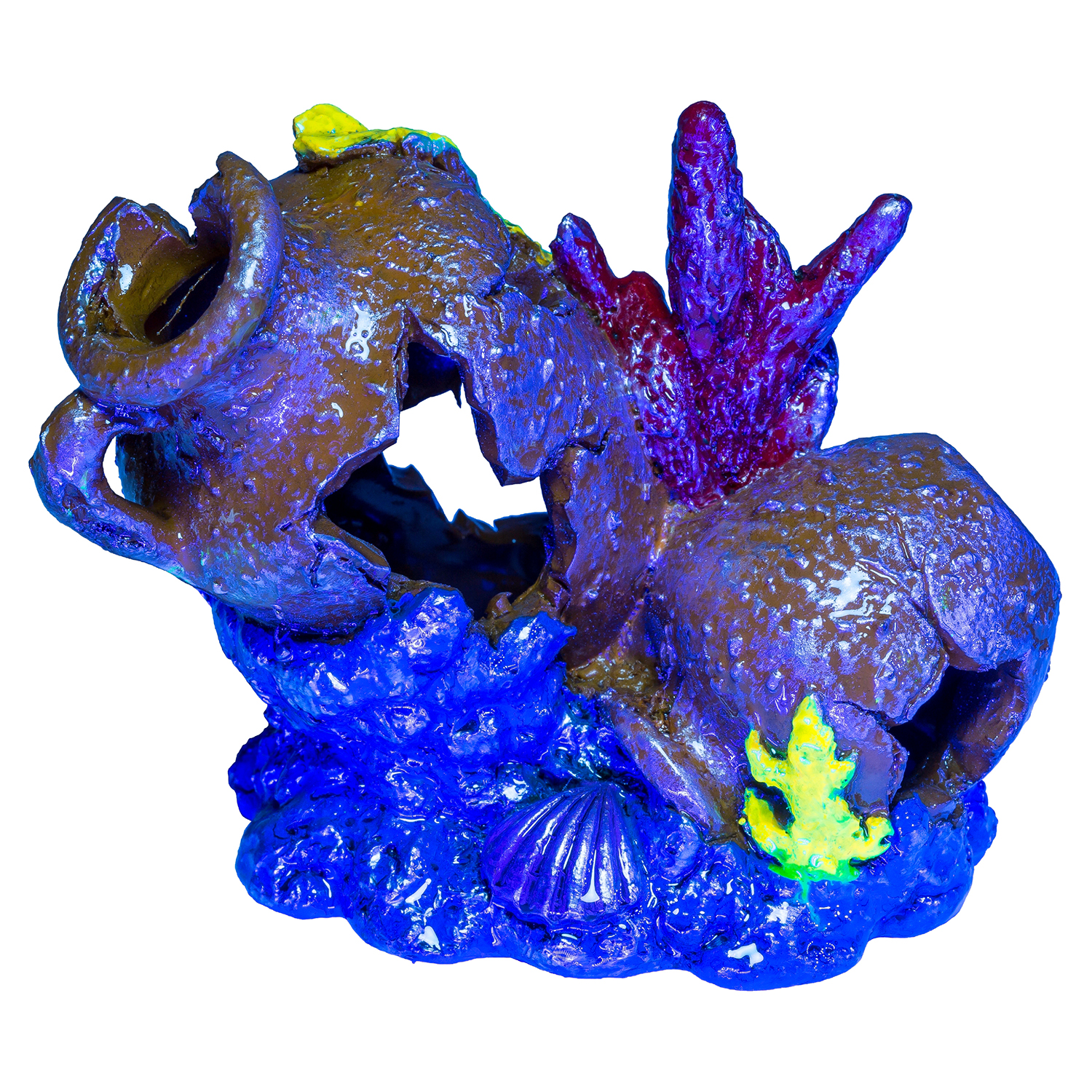 GloFish Разбитая ваза - декорация с GLO-эффектом СКИДКА 40%