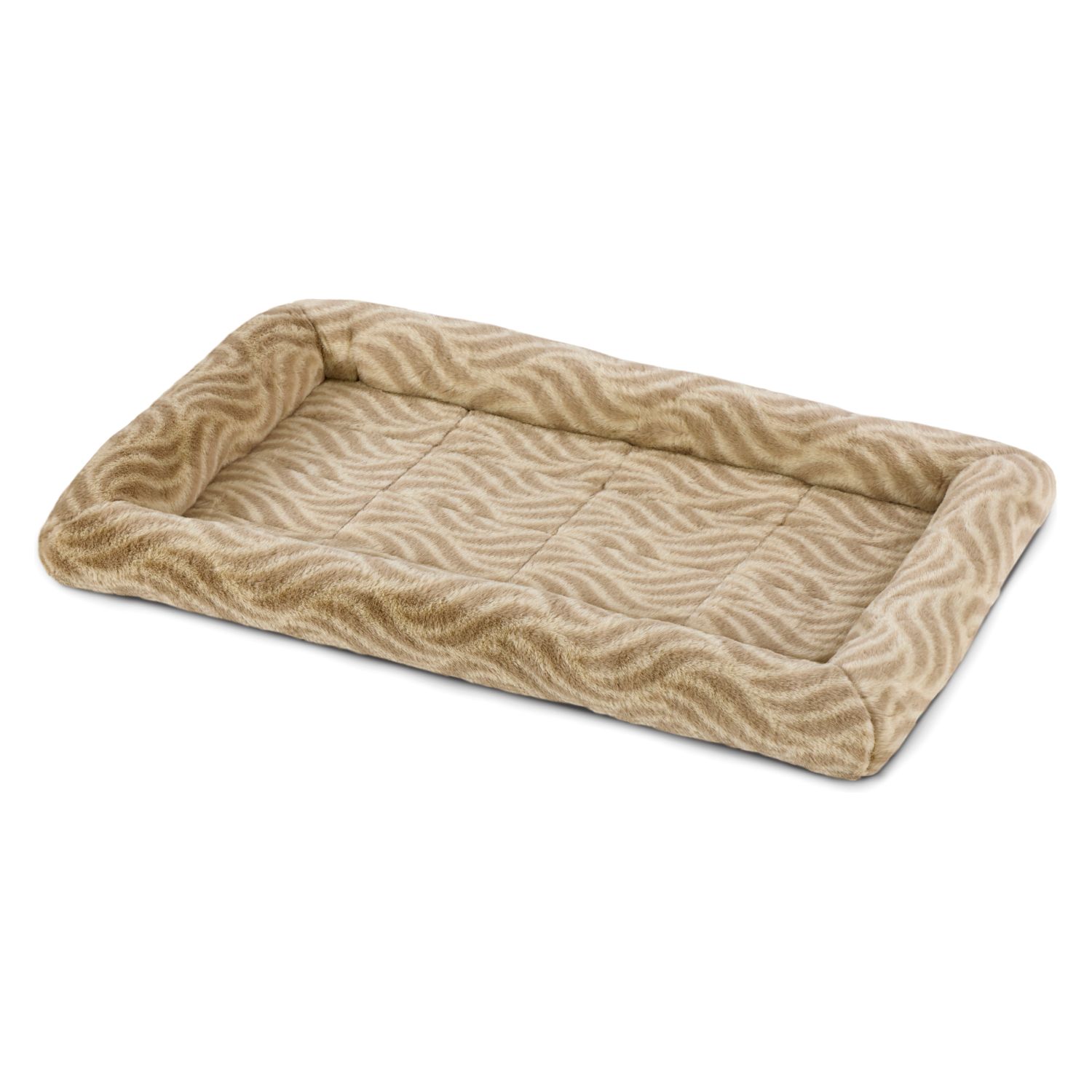 Лежанка MidWest Deluxe Wave Bed для собак и кошек меховая 70,5х53х7,5 см, цвет песочный СКИДКА 20%