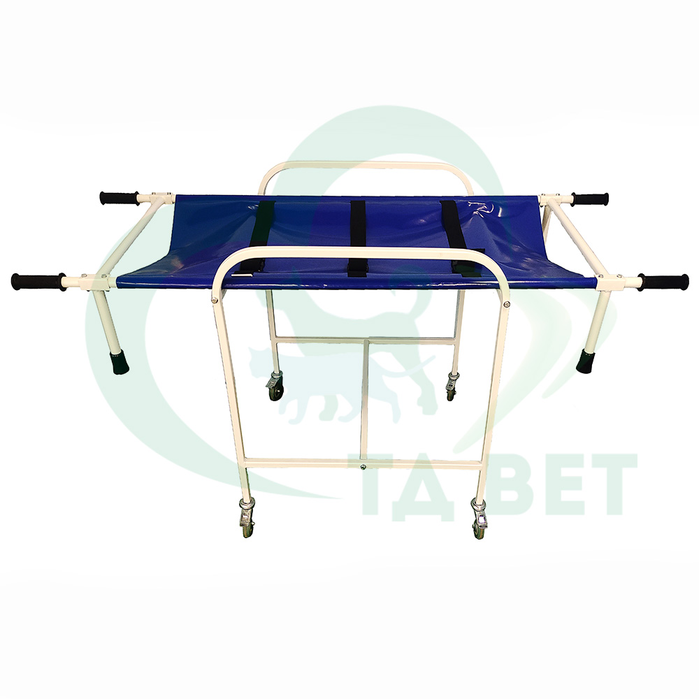 ТД ВЕТ Тележка ветеринарная СВУ-28 с носилками 1700x680x900h мм (каркас белый)
