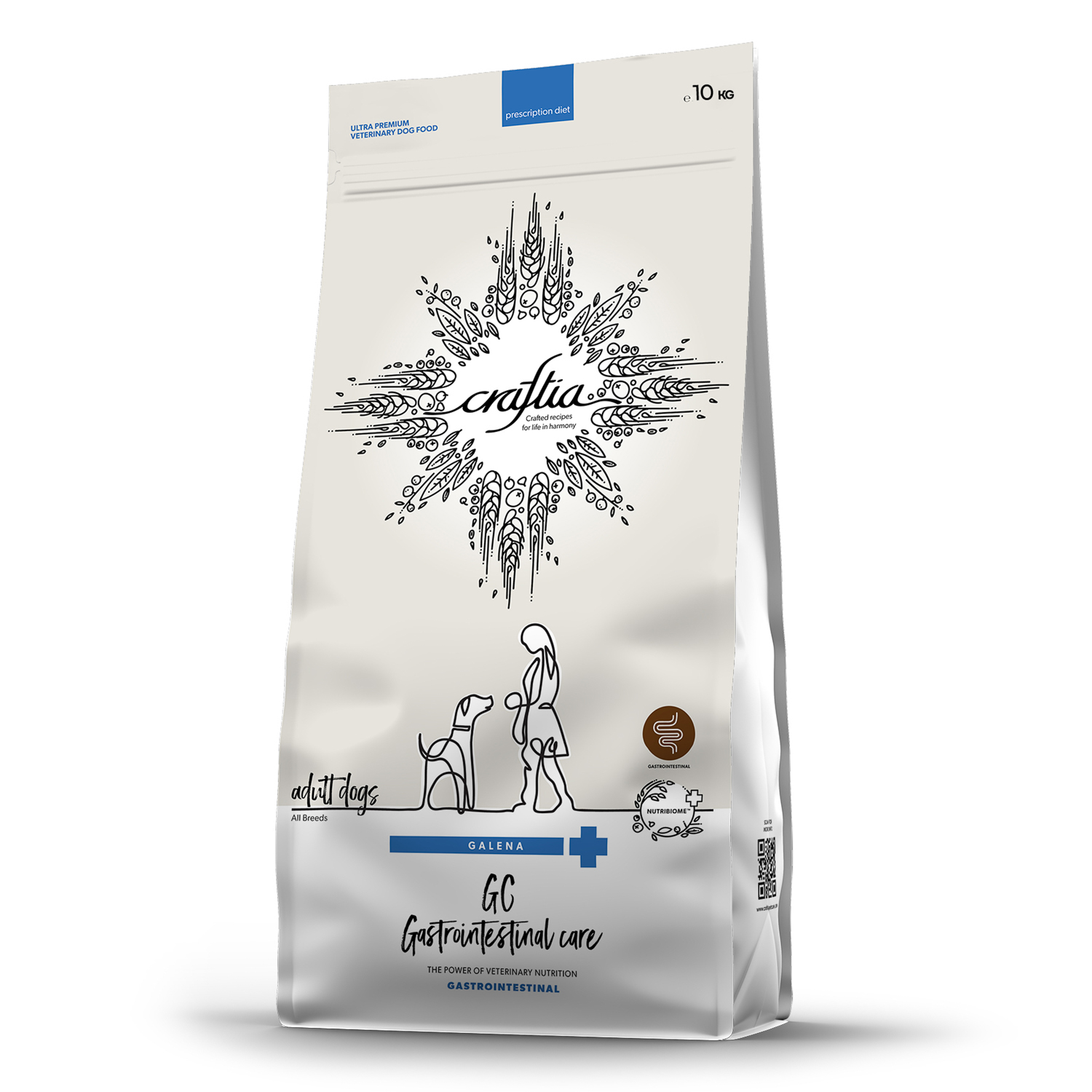 Ветеринарная диета CRAFTIA GALENA DOG GASTROINTESTINAL CARE Гастроинтестинал для собак при заболеваниях ЖКТ 10 кг