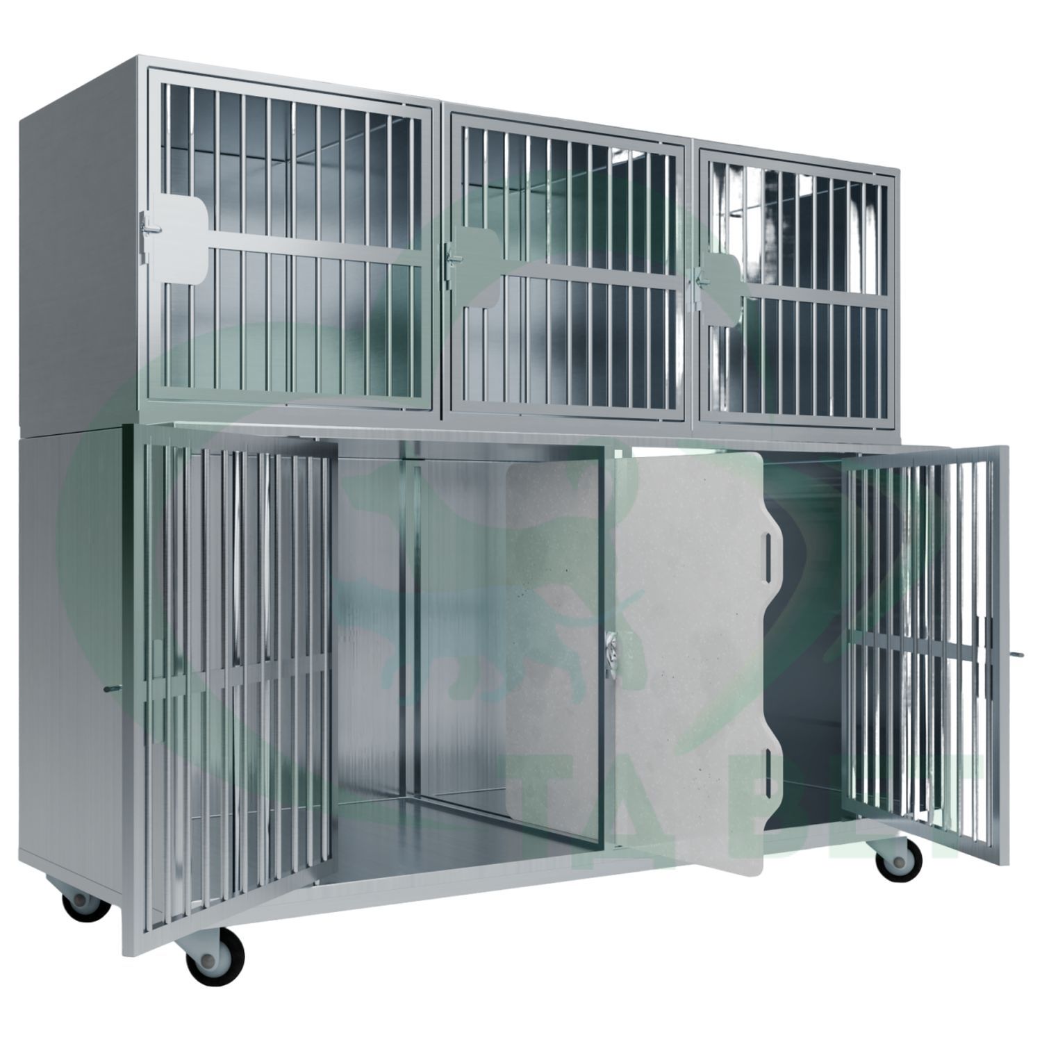 ТД ВЕТ Optima 5 Модуль на 5 клеток 1800х750(600)х1440(1540) мм с колесами.