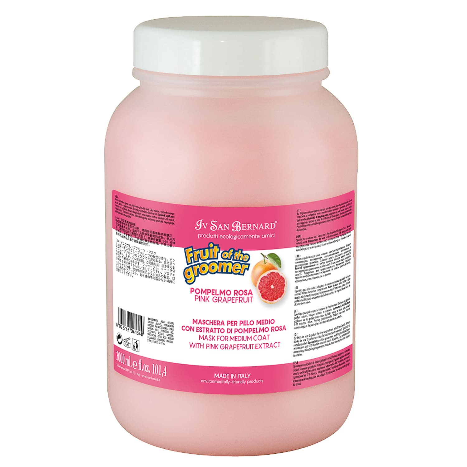 ISB Fruit of the Groomer Pink Grapefruit Восстанавливающая маска для шерсти средней длины с витаминами 3 л