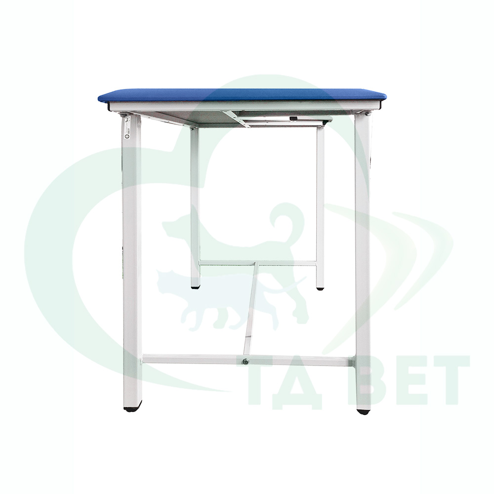 ТД ВЕТ Стол ветеринарный СВУ-5 для УЗИ, 1320x720x900, каркас белый, синяя обивка