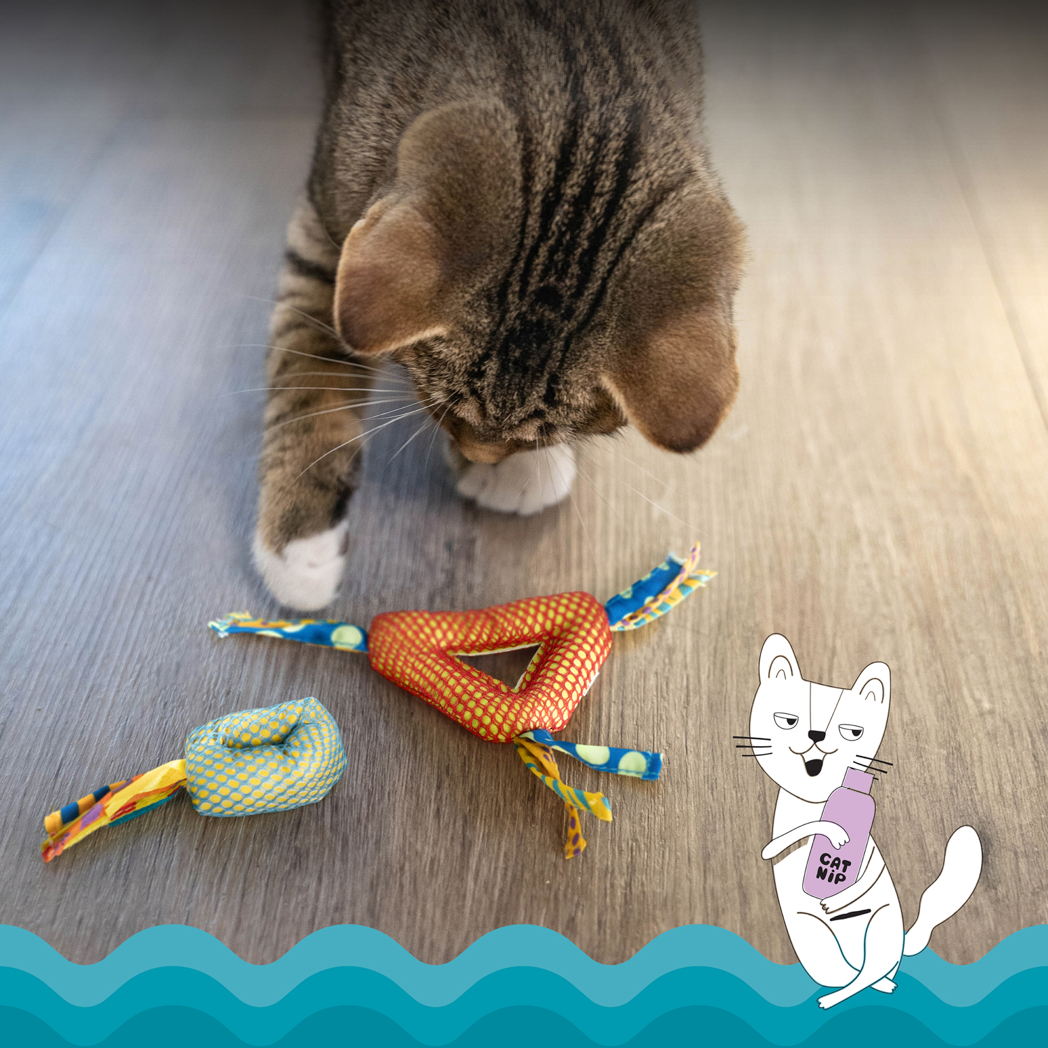 Игрушка Catstages Dental для кошек "Мульти-жевалки" c кошачьей мятой, 2 шт в комплекте