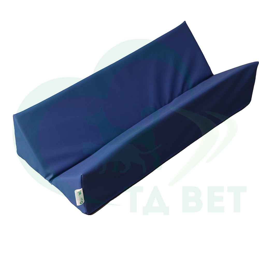 ТД ВЕТ Подушка для фиксации животных треугольная 680х150х150h мм (кож.зам, синий)