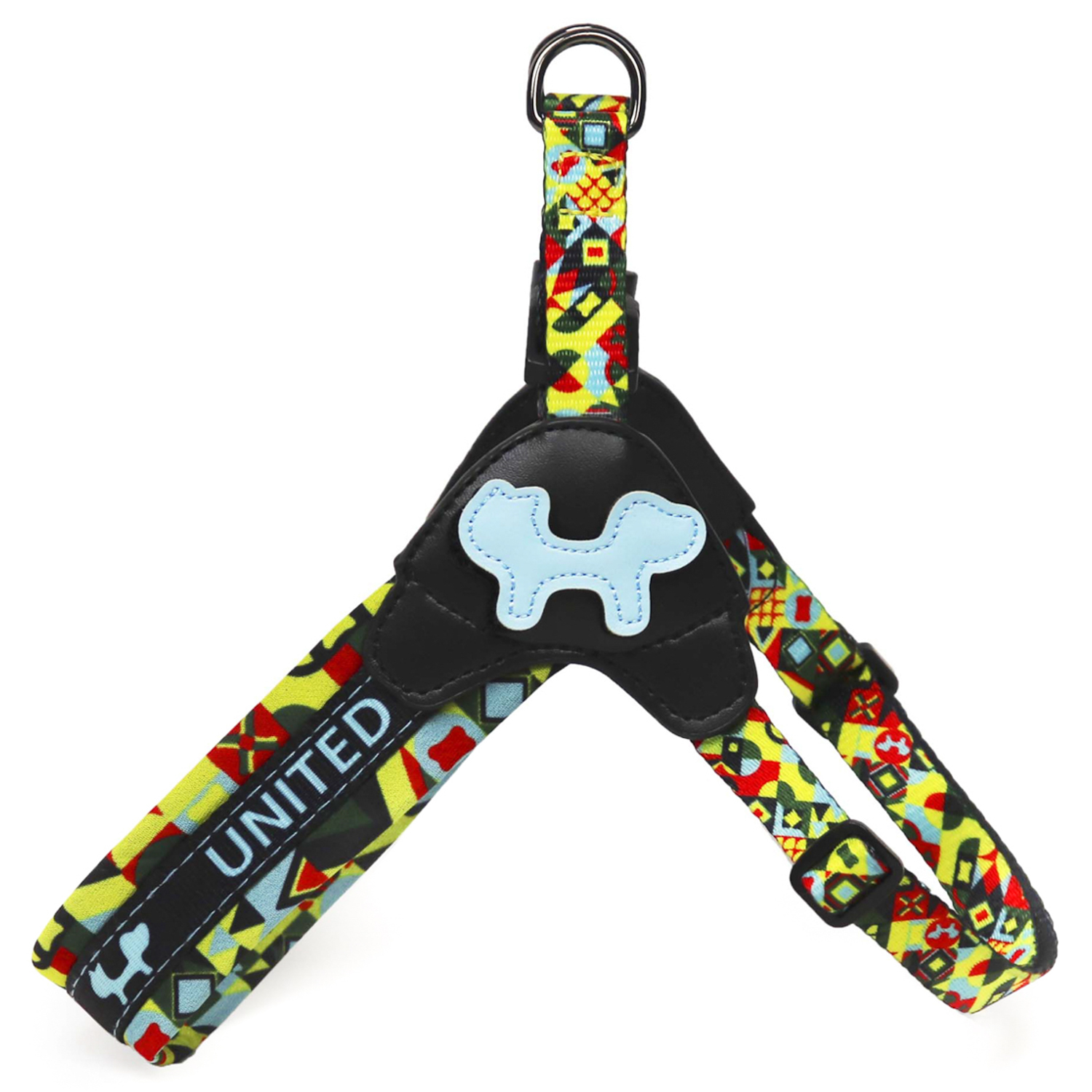 Шлейка United Pets для собак Complete me S 42 x 44-58 см, разноцветный рисунок СКИДКА 30%