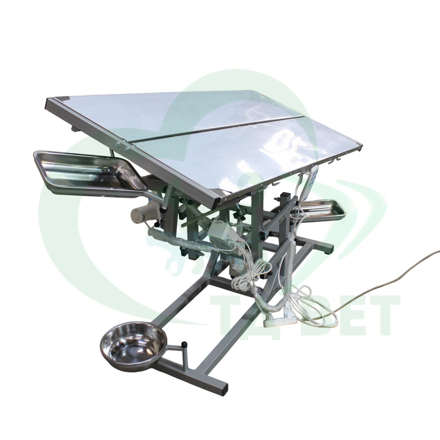 ТД ВЕТ Стол ветеринарный универсальный СВУ-30.1 с раздельным подогревом 1500х700х(900-1150h)