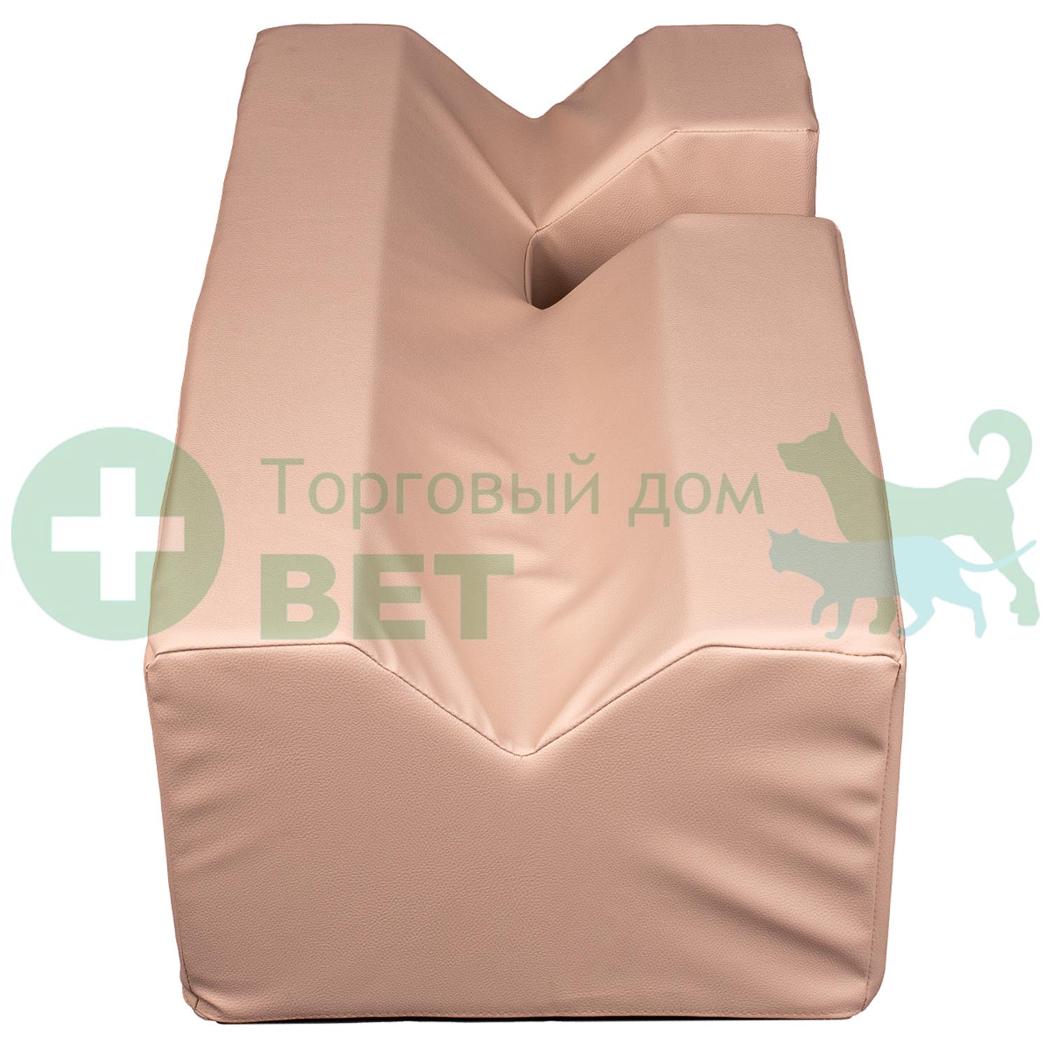 ТД ВЕТ Подушка для фиксации животных при кардио и узи-процедурах 900х450х300h мм (кож.зам. бежевый)