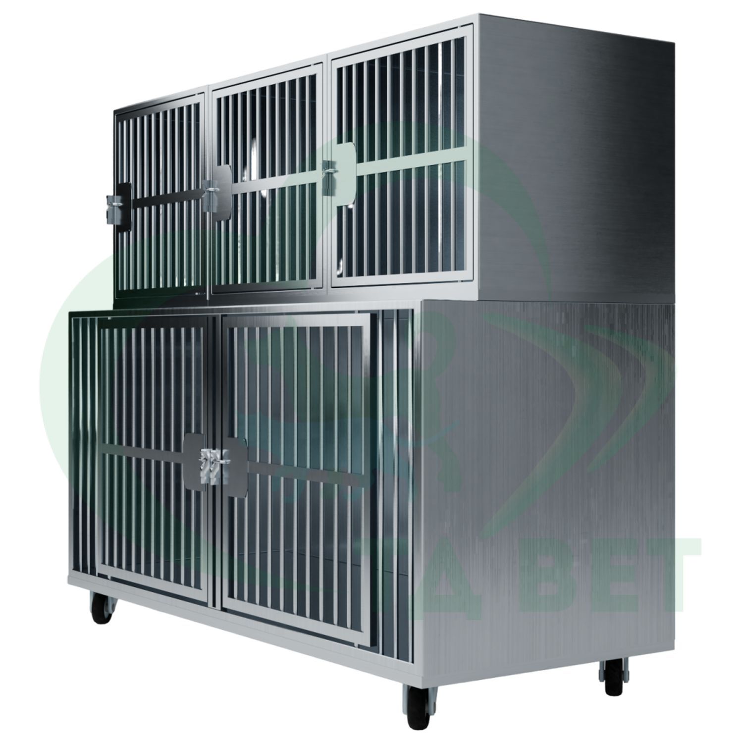 ТД ВЕТ Optima 5 Модуль на 5 клеток 1800х750(600)х1440(1540) мм с колесами.