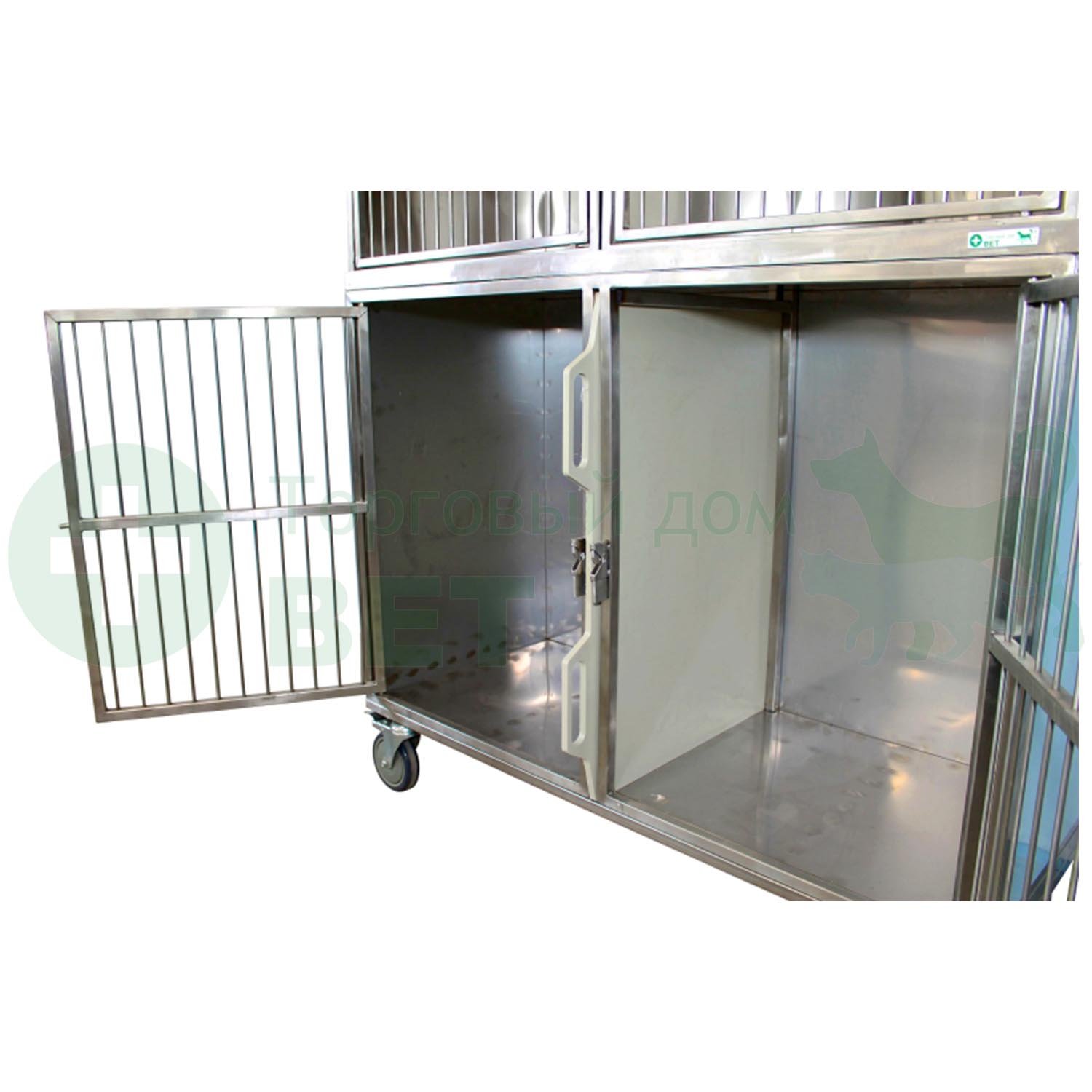 ТД ВЕТ Модуль клеток из нерж. стали, 2х ярусный из 4 клеток, 1200х520х1380(1540)h