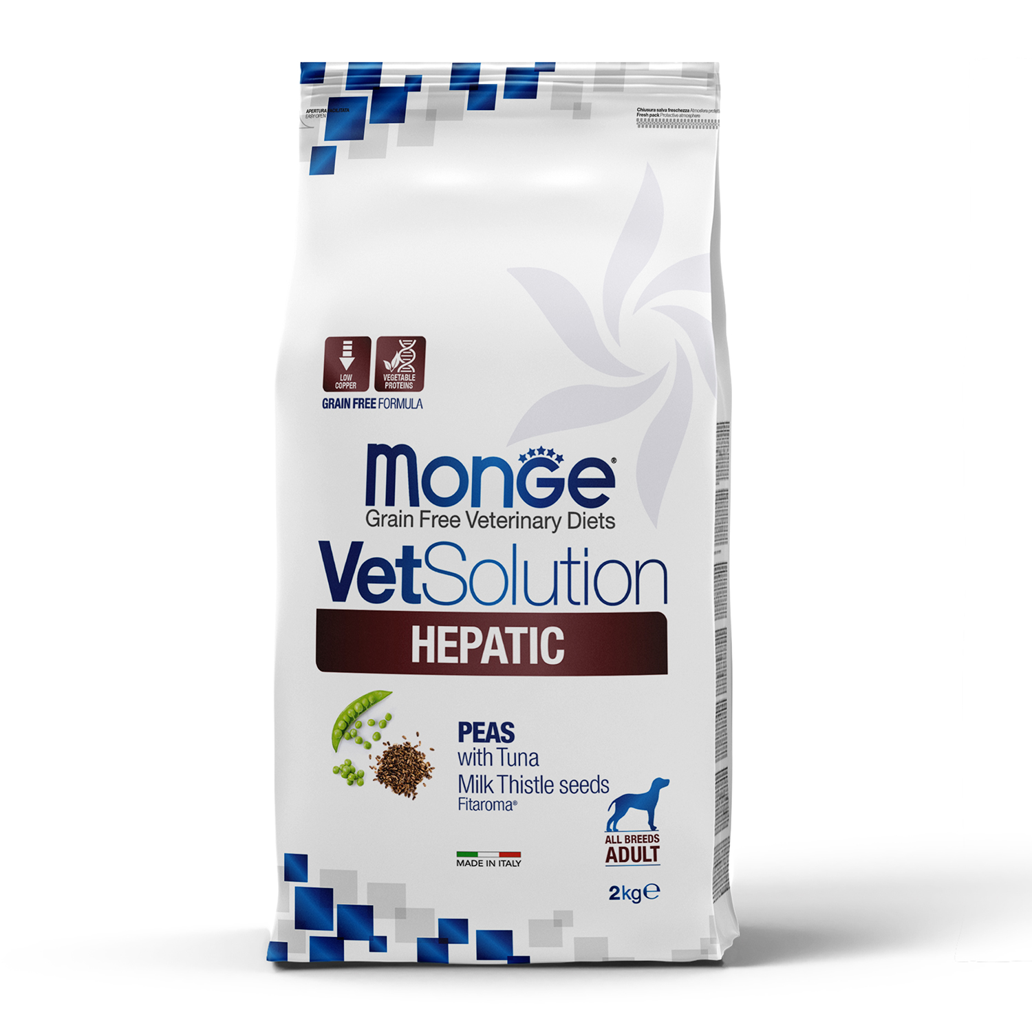 Диетический корм Monge VetSolution Dog Hepatic Гепатик для собак при заболеваниях печени 2 кг