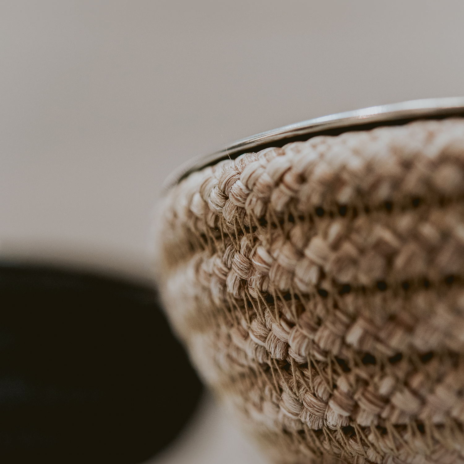 Hunter миска из нержавеющей стали Graz 160 мл, с плетением, бежевая СКИДКА 50%