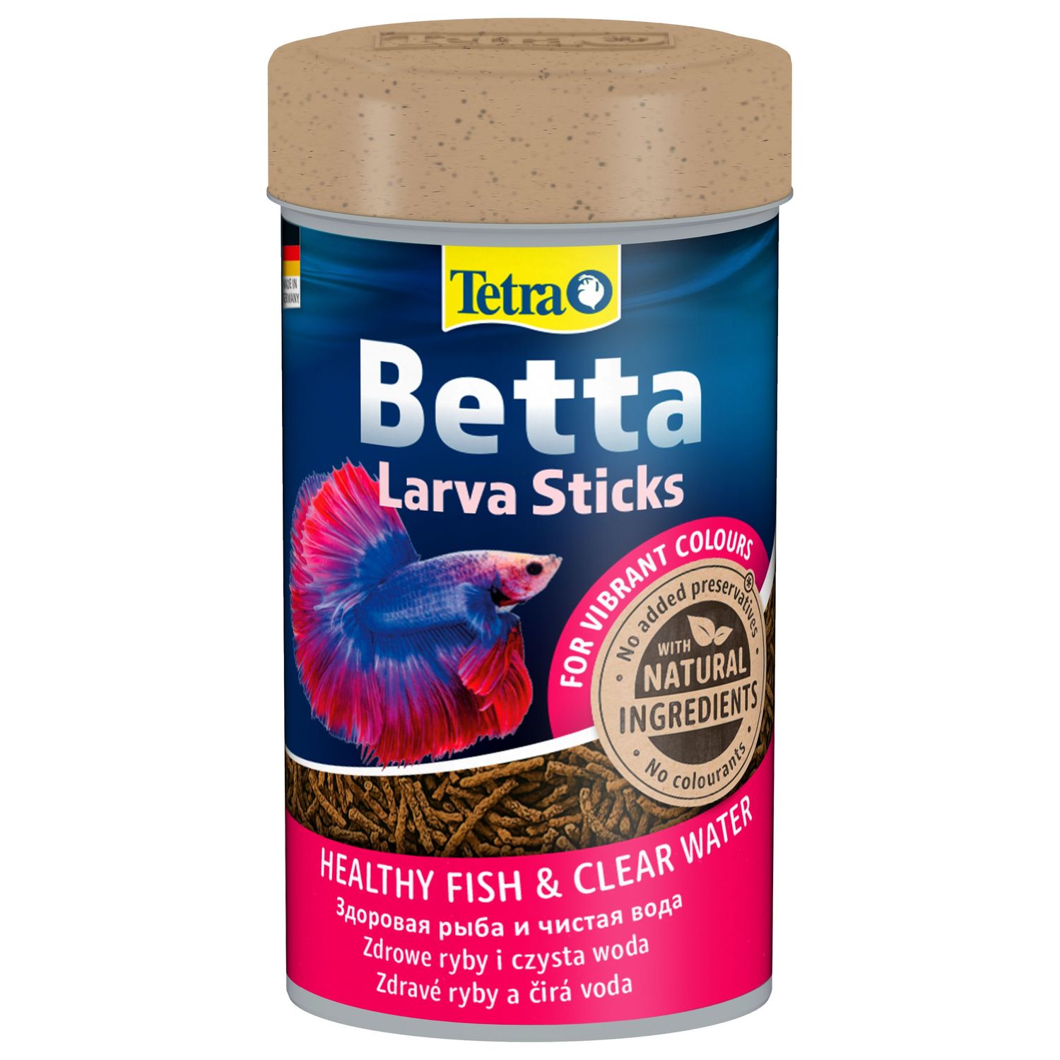 TetraBetta LarvaSticks корм в форме мотыля для петушков и других лабиринтовых рыб 100 мл