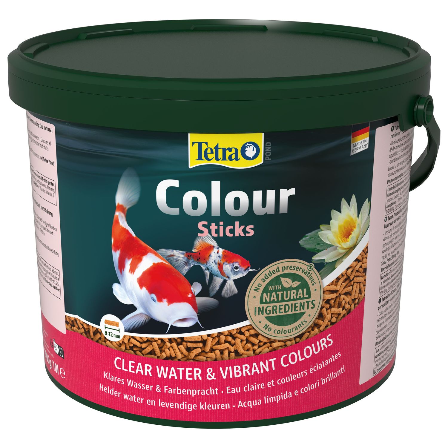 Tetra Pond Color Sticks корм для прудовых рыб палочки для окраски 10 л