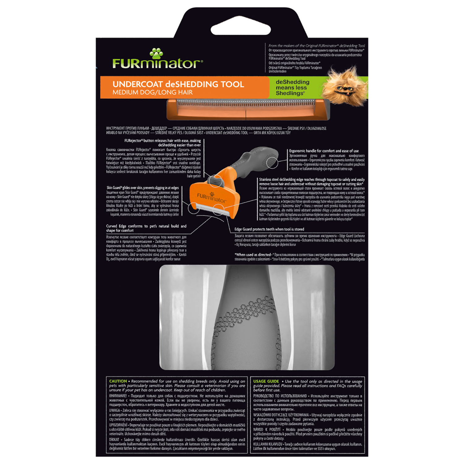 Фурминатор FURminator M для средних собак с длинной шерстью