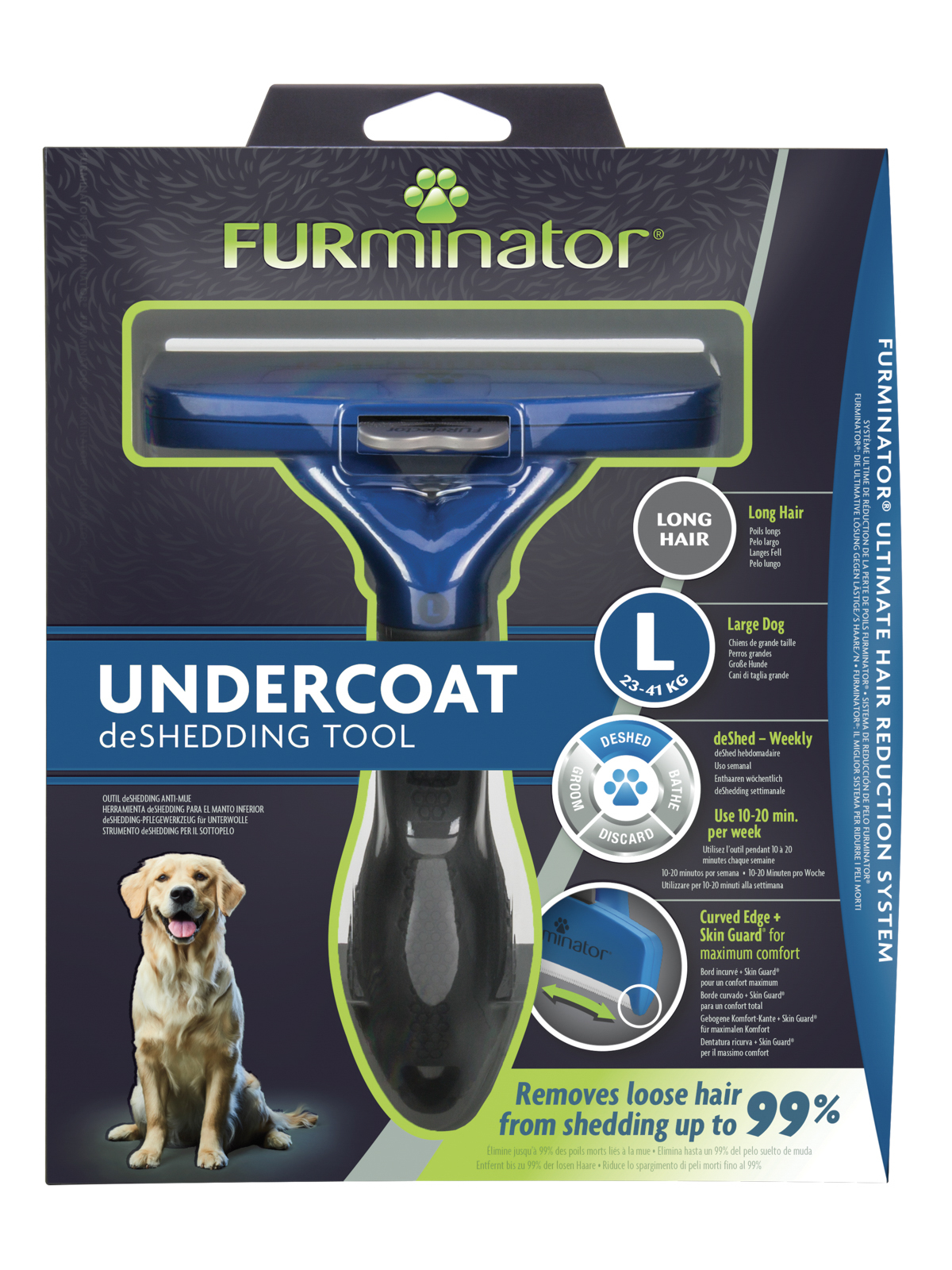 Фурминатор FURminator L для крупных собак с длинной шерстью. СКИДКА 60%