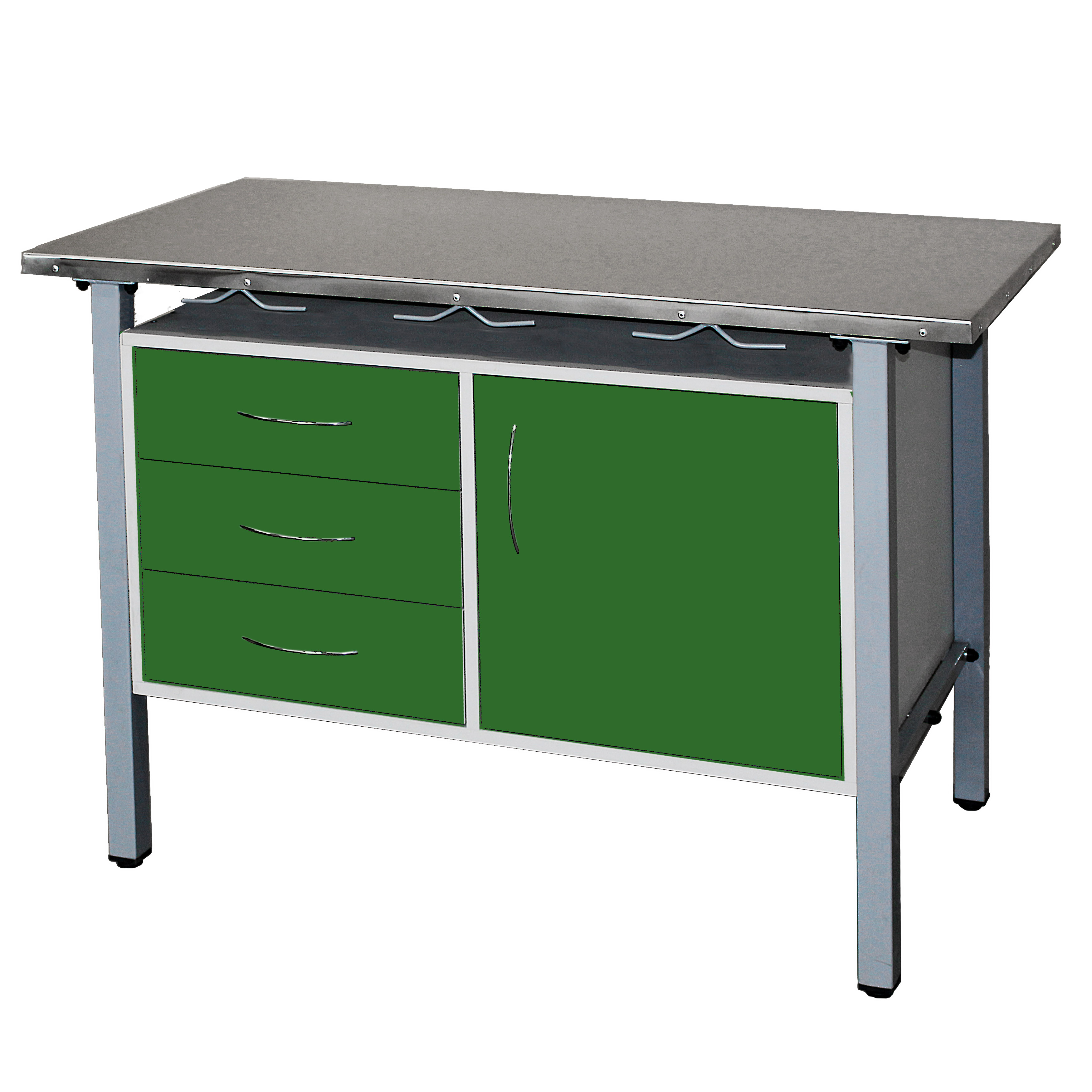 ТД ВЕТ Стол ветеринарный универсальный СВУ-3.07,столеш.нерж. сталь 1300х600х900 мм (фасад папоротник)