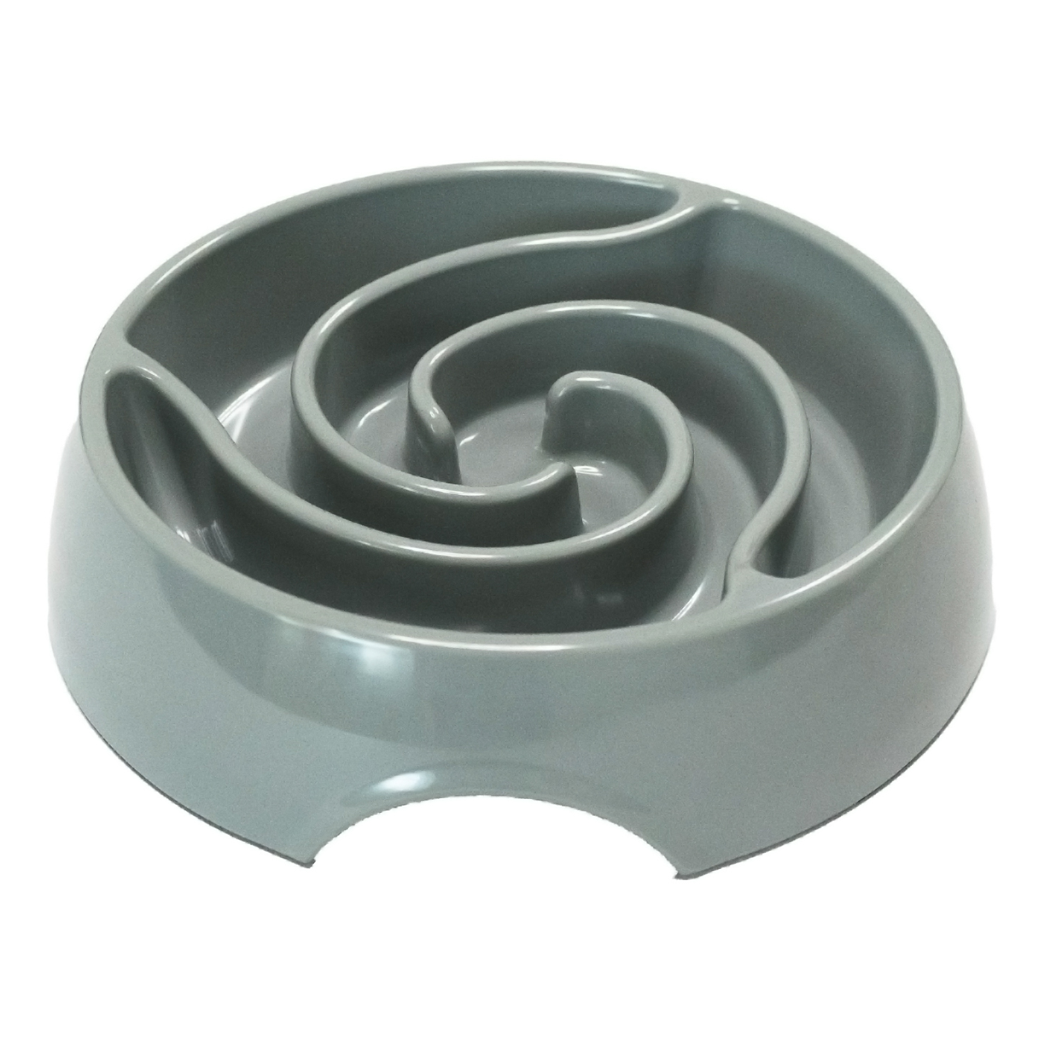 Миска SuperDesign меламиновая для медленного поедания Торнадо 900 мл, серая СКИДКА 50%