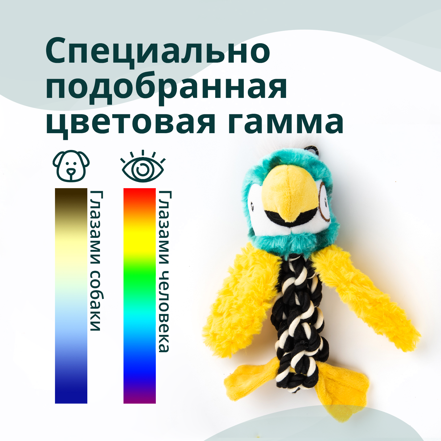 Игрушка Elder Club для собак Попугай с канатом 20 см