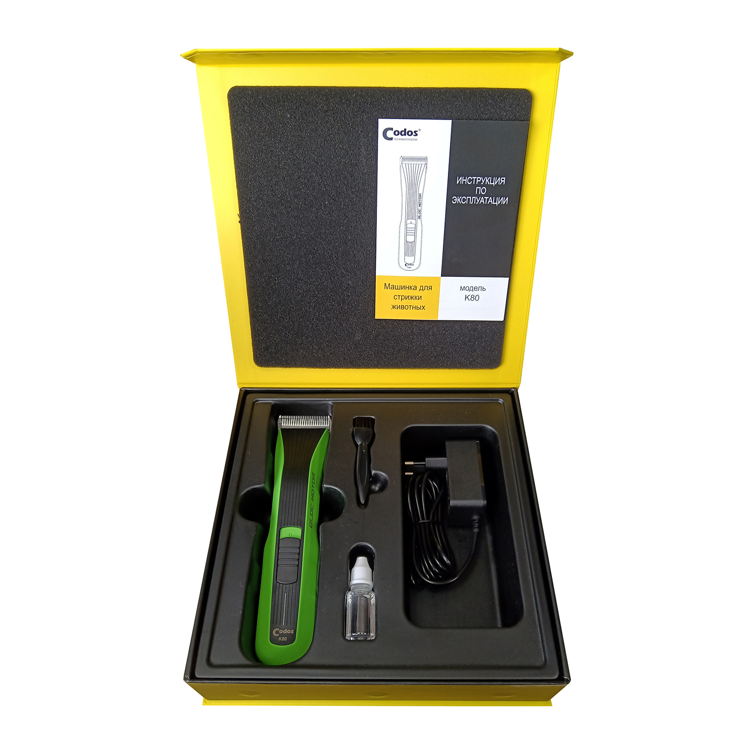 CODOS Машинка для стрижки K80 Неон