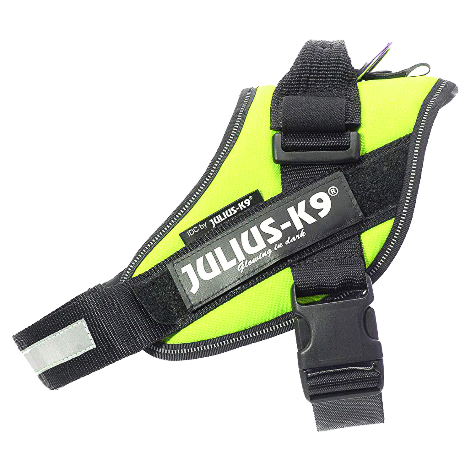 JULIUS-K9 шлейка для собак IDC®-Powerharness 1 (63-85см/ 23-30кг), зеленый неон СКИДКА 50%