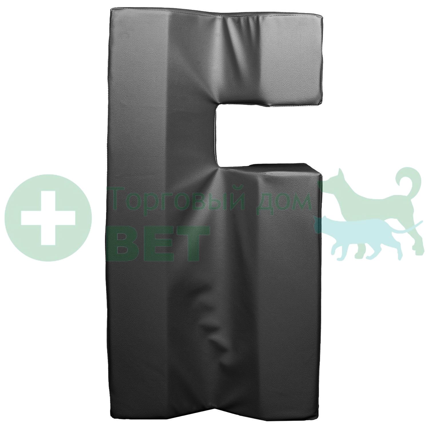 ТД ВЕТ Подушка для фиксации животных при кардио и узи-процедурах 900х450х300h мм (кож.зам. черный)