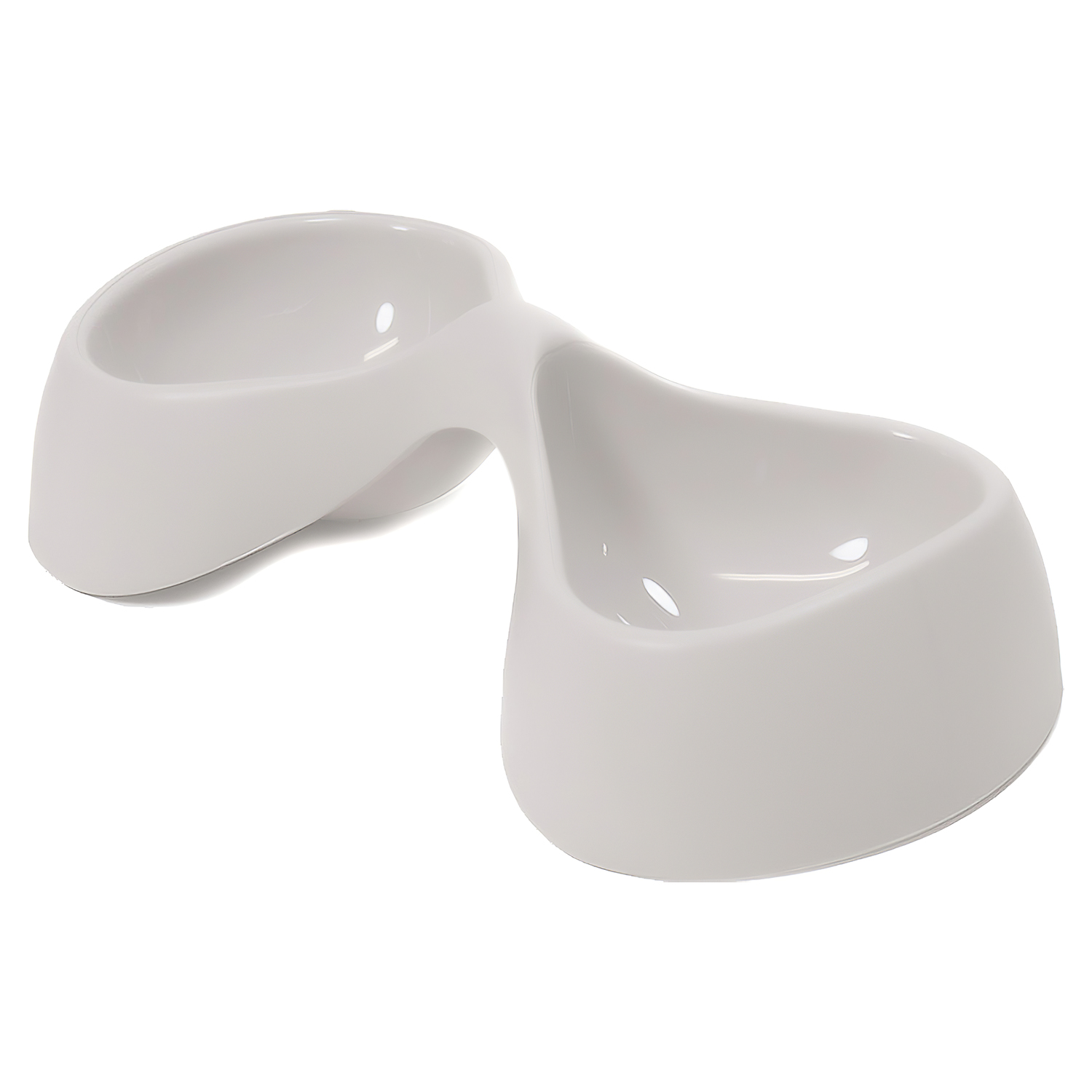 United Pets миска двойная Bicio, 2х230 мл, серая СКИДКА 40%