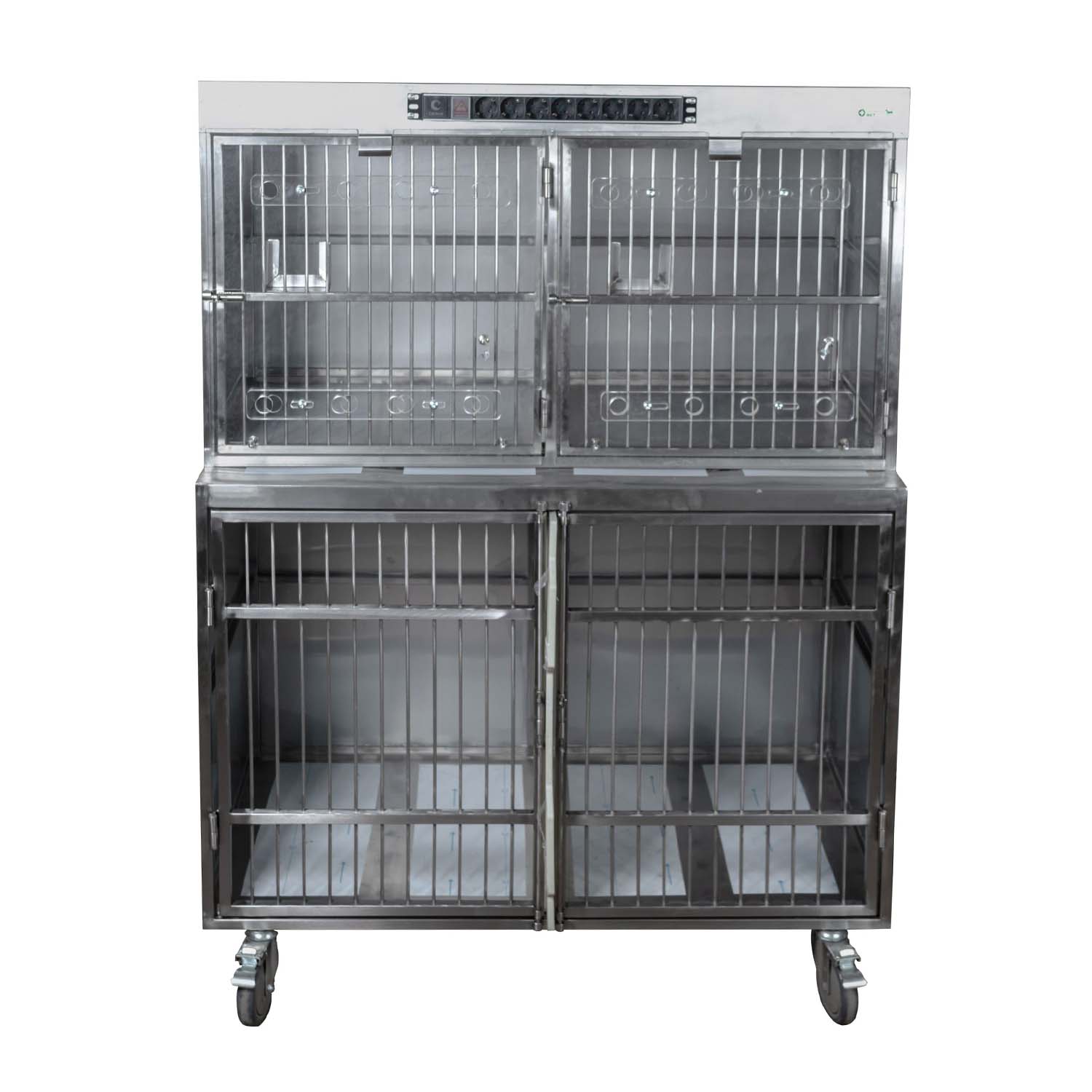 ТД ВЕТ Модуль клеток из нержавеющей стали, 2х ярусный  из 4 клеток 2/2, 1200х650(550)х1620(1780)h