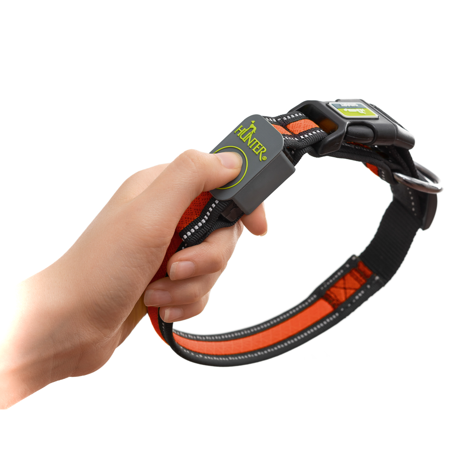 Hunter LED Ошейник Manoa Glow L (55-60)/2,5 оранжевый СКИДКА 50%