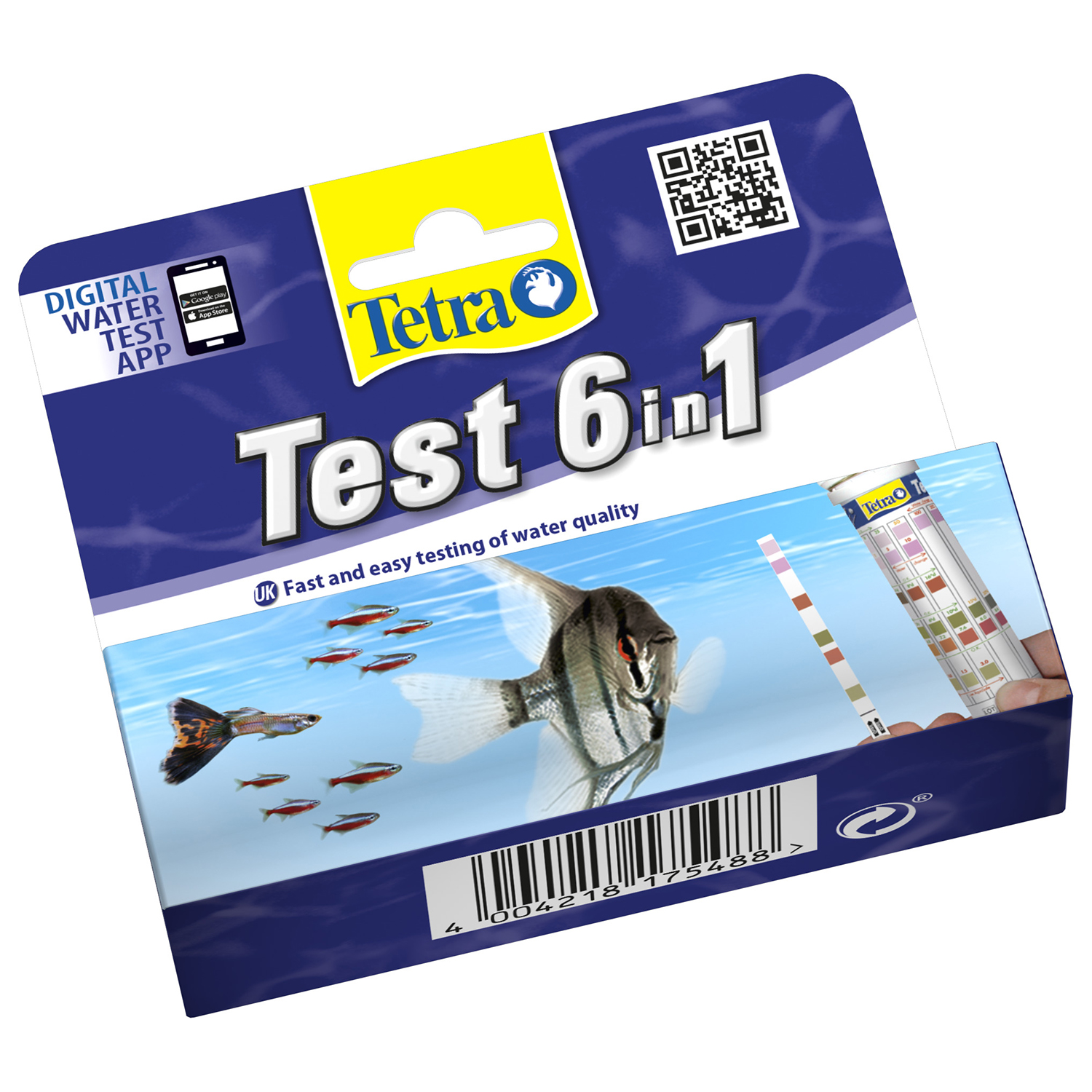 TetraTest 6 в 1 GH/KH/NO2/NO3/pH/Cl полоски для пресной воды 25 шт. СКИДКА 10%