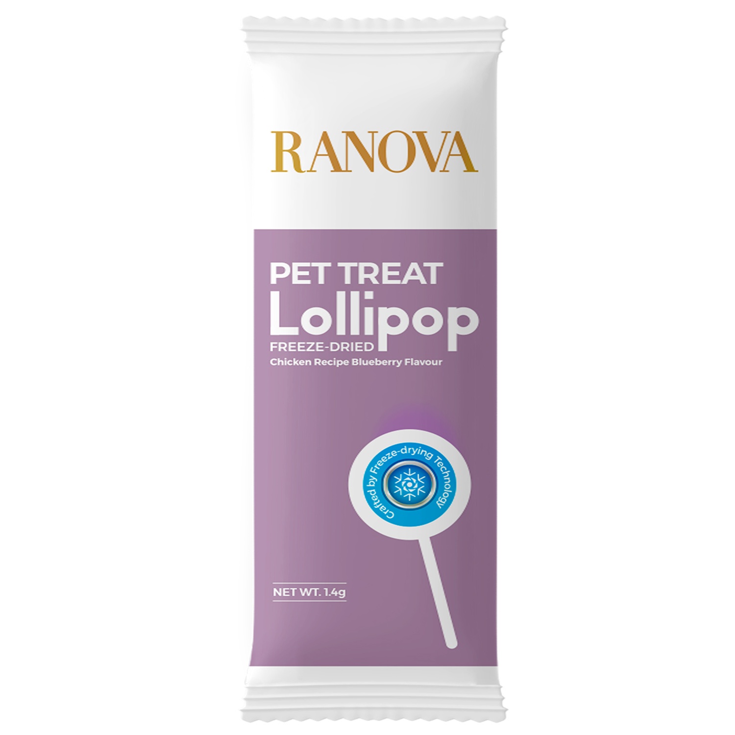 Лакомство Ranova для кошек CN сублимированное на палочке с черникой, 1,4 г х 10 шт