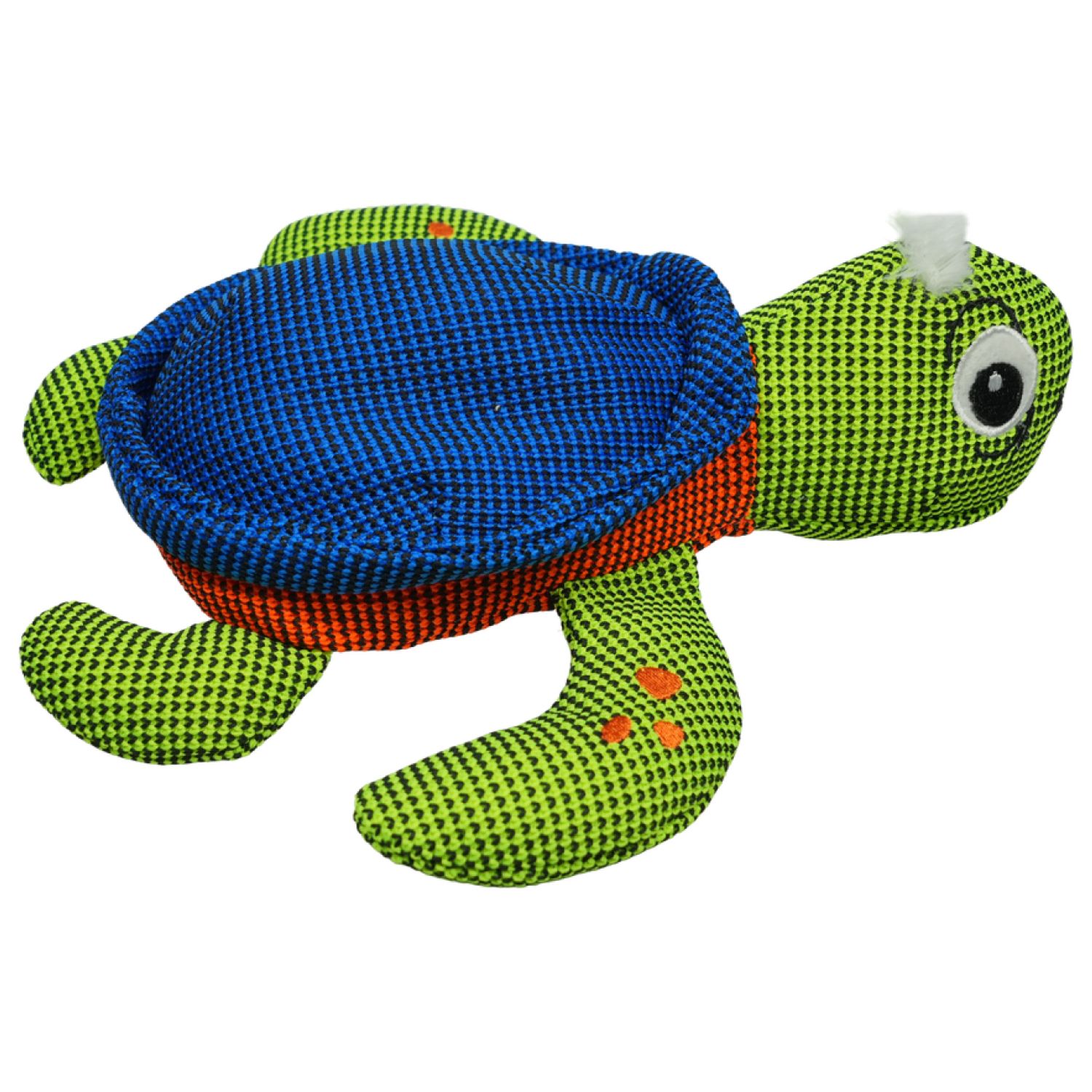 Игрушка Mr.Kranch для собак Черепашка с пищалкой 29 см синяя с зеленым