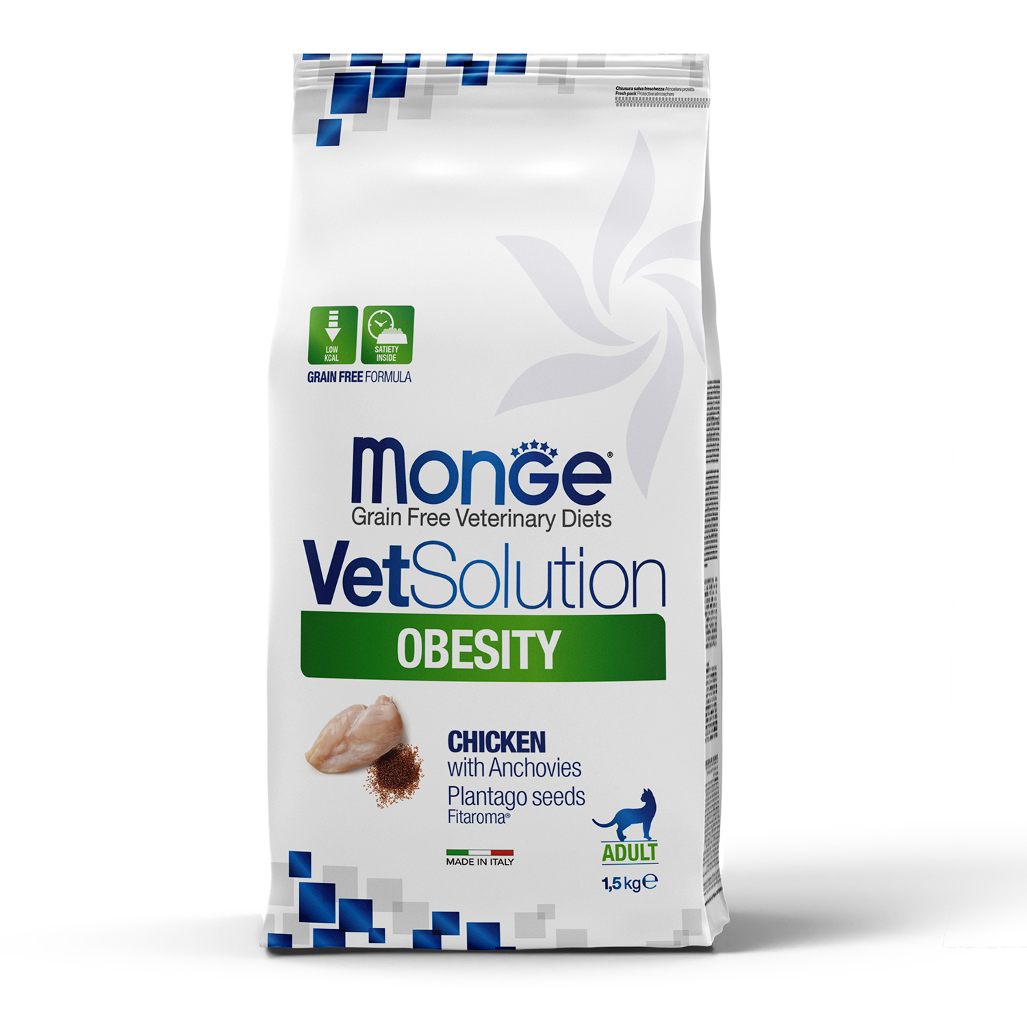 Диетический корм Monge VetSolution Cat Obesity Обесити для кошек при избыточном весе 1,5 кг