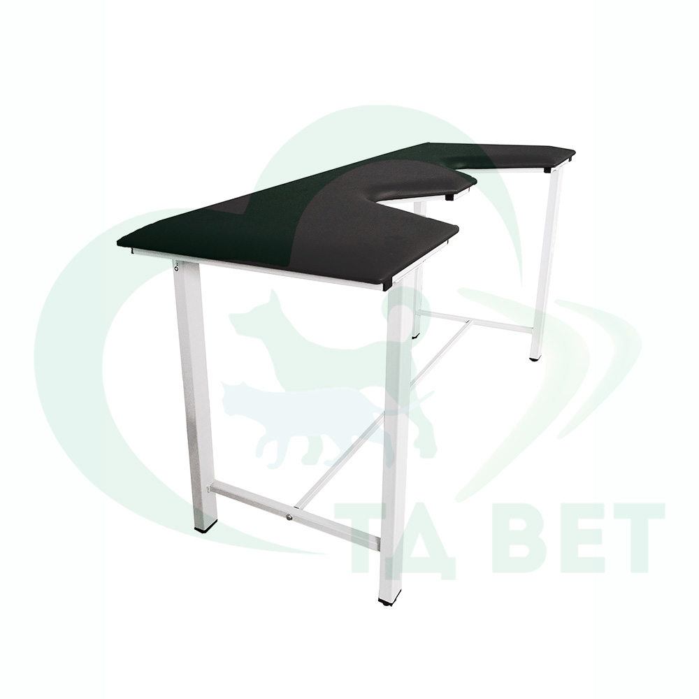 ТД ВЕТ Стол ветеринарный СВУ-5 для УЗИ, 1320x720x900, каркас белый, черная обивка