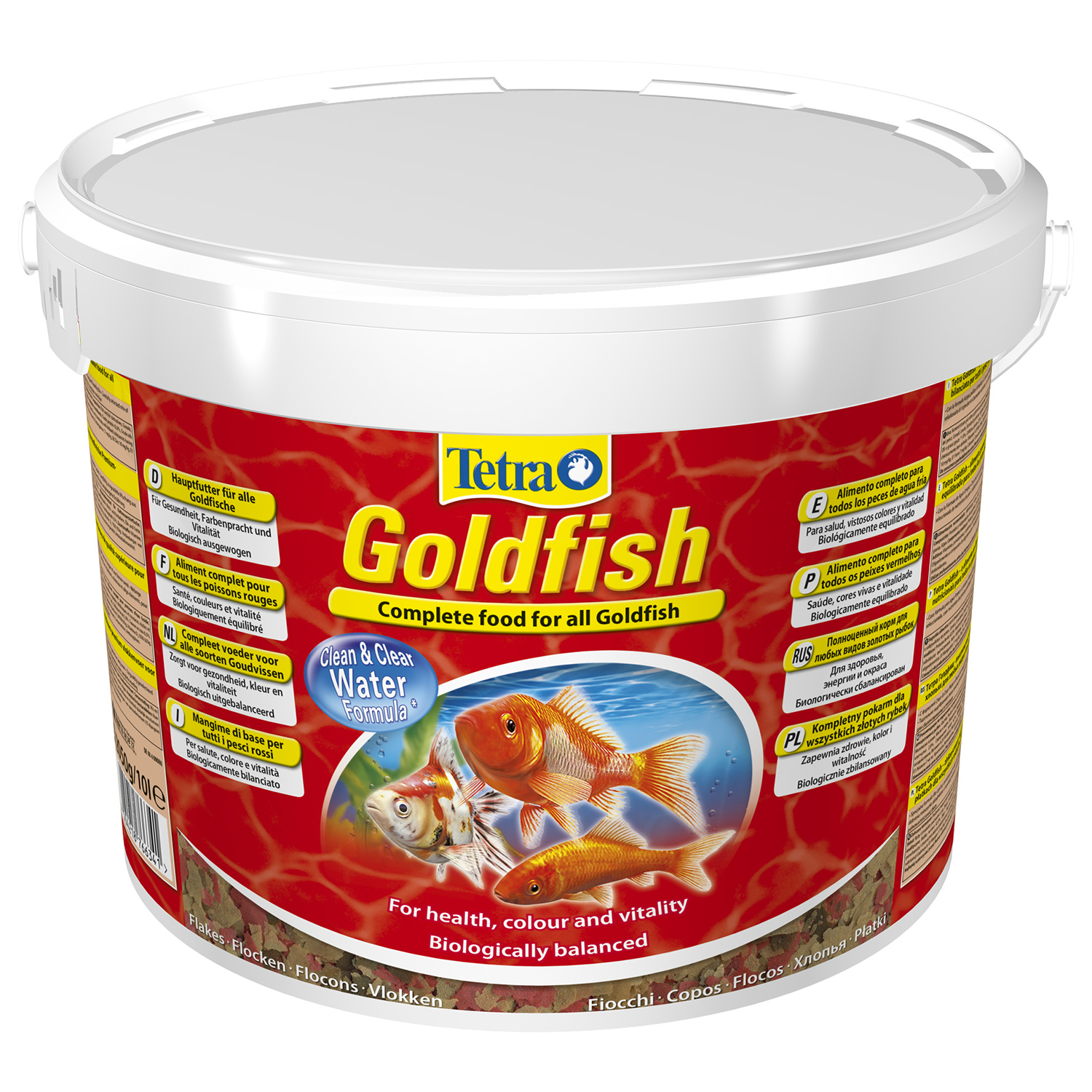 TetraGoldfish корм в хлопьях для всех видов золотых рыбок 10 л (ведро)