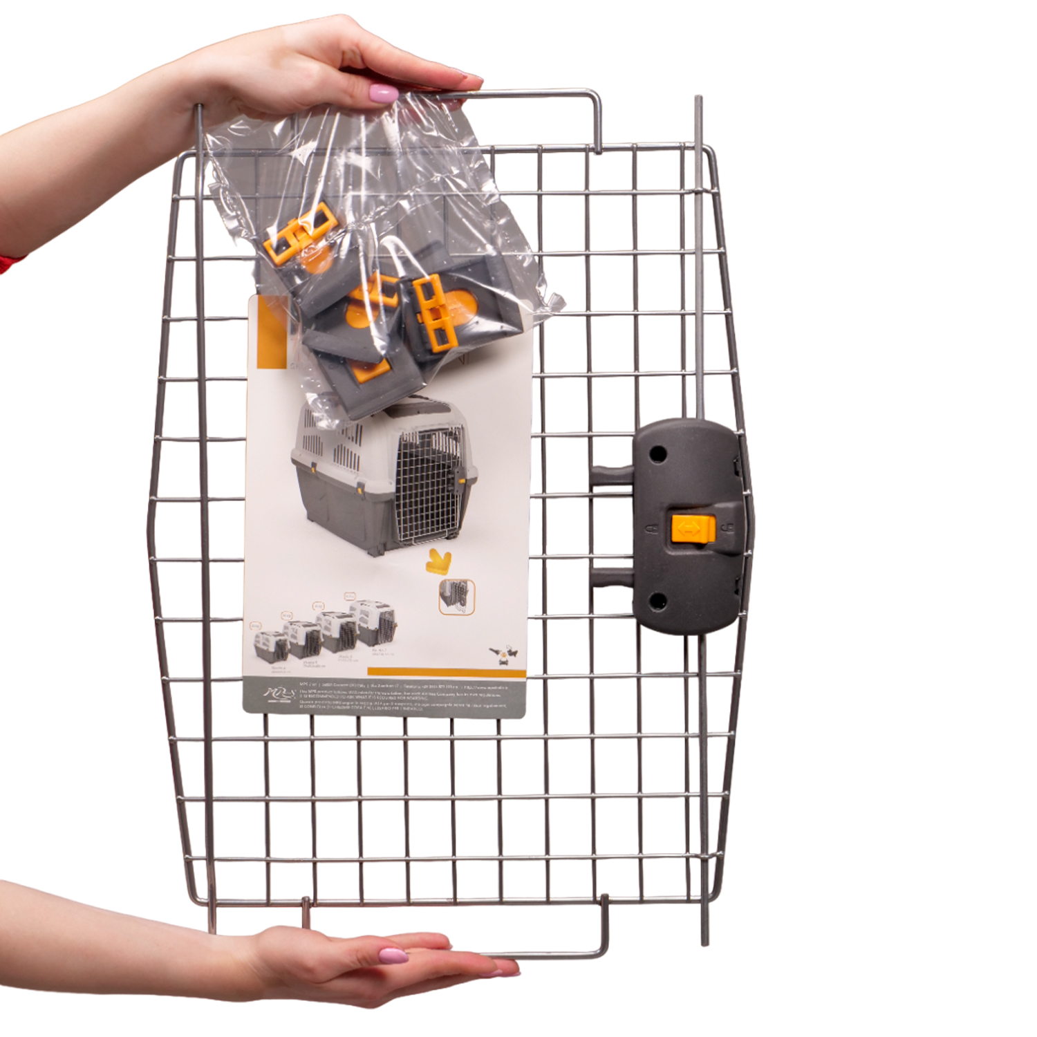 MPS переноска SKUDO 4  68х48х51h см с металлической дверцей с замком серая