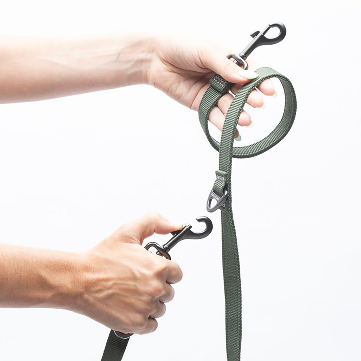 Поводок-перестежка United Pets для собак Citylife 2 х 200 см хаки