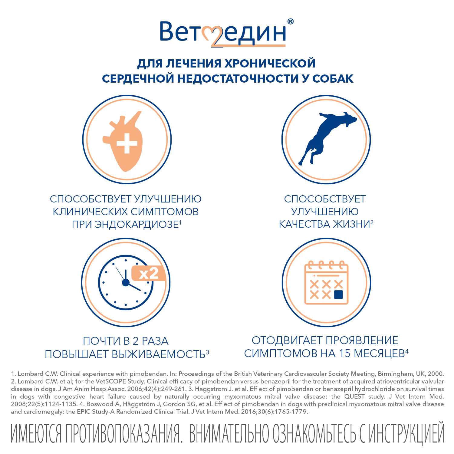 BI Ветмедин® S 1.25 мг – жевательные таблетки для лечения сердечной недостаточности у собак, 50 таб.